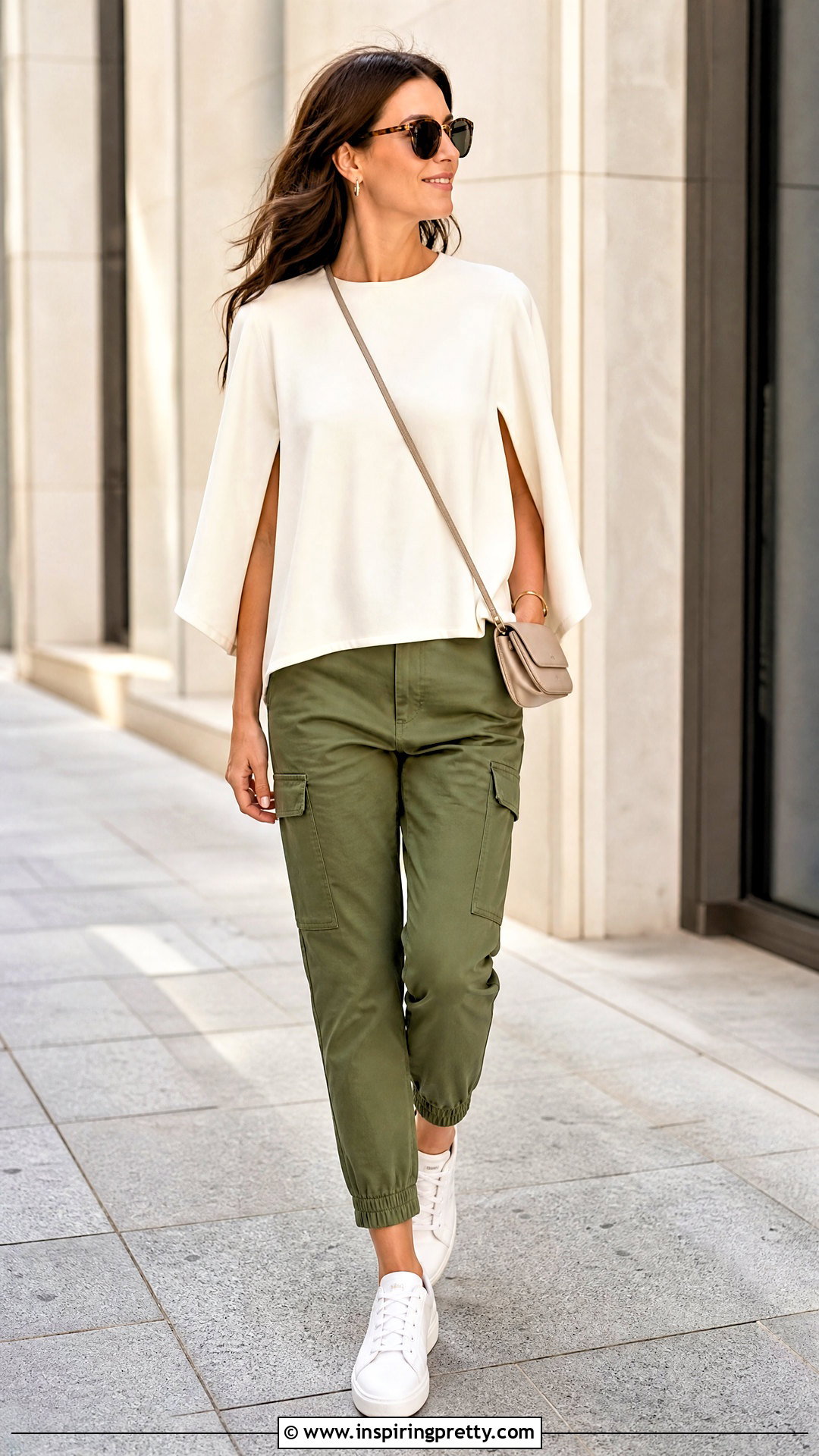 Cape Top With Cargo Pants - 50 cape top outfits