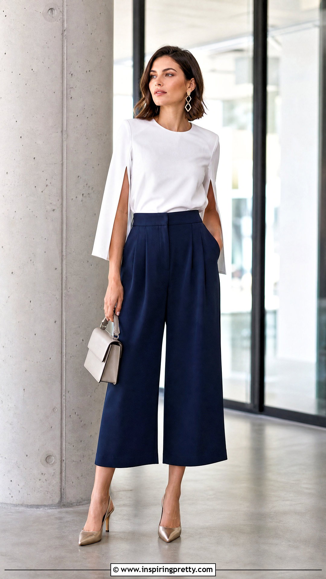 Cape Top With Culottes - 50 cape top outfits