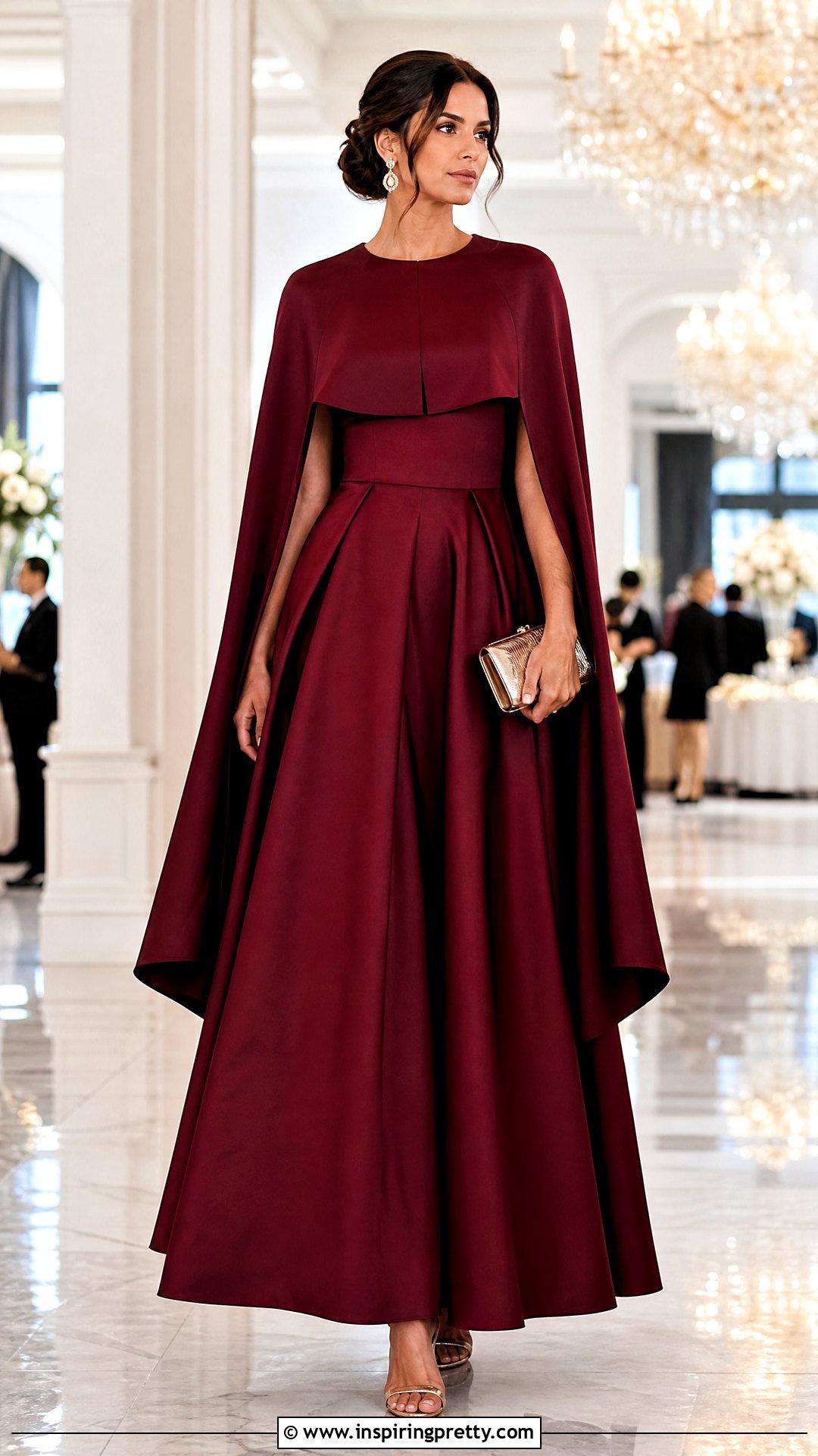 Cape Top With Formal Full Skirt - 50 Cape Top outfit ideas