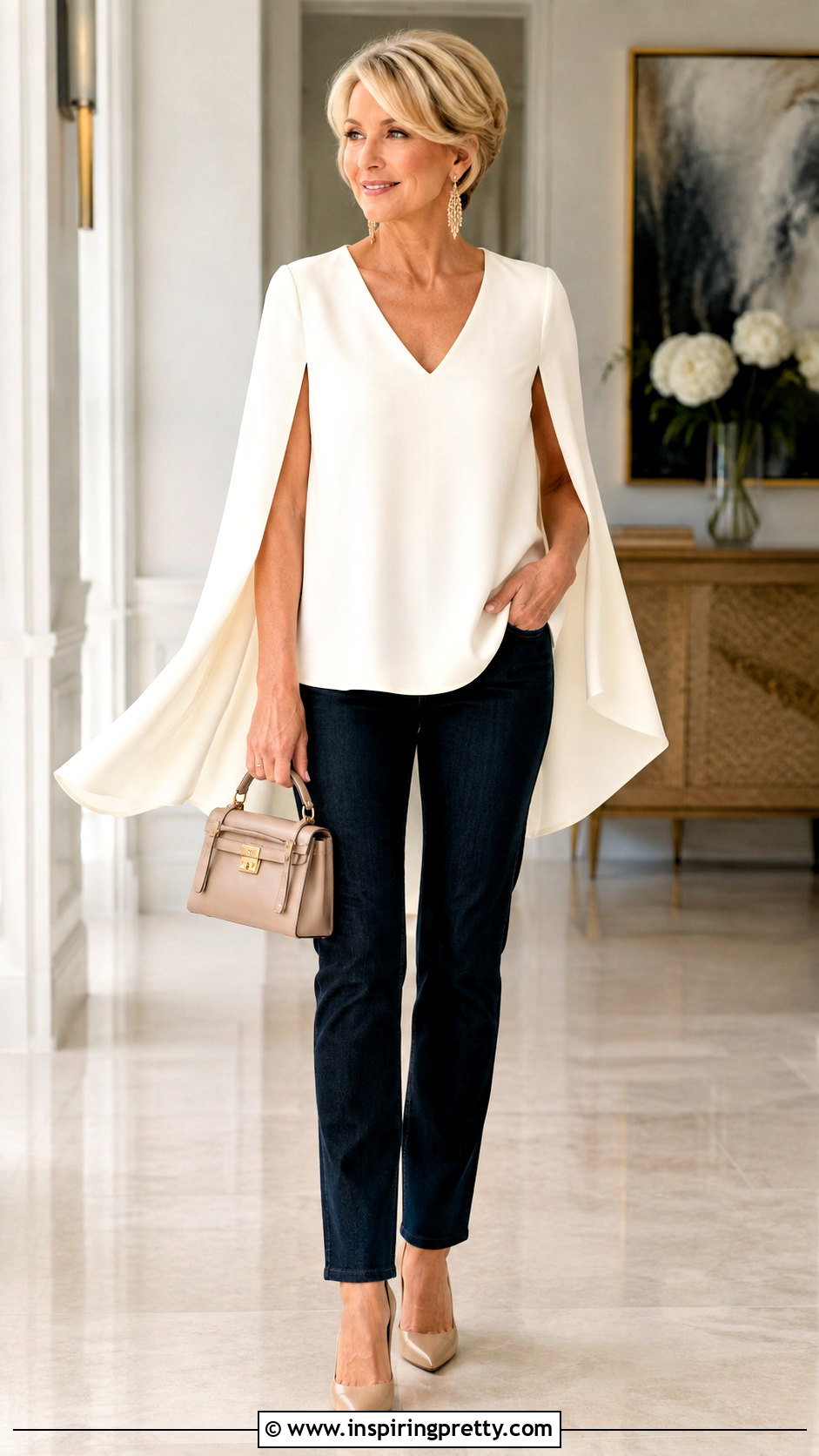 Cape Top With Jeans - 25 Dressy Tops For Jeans