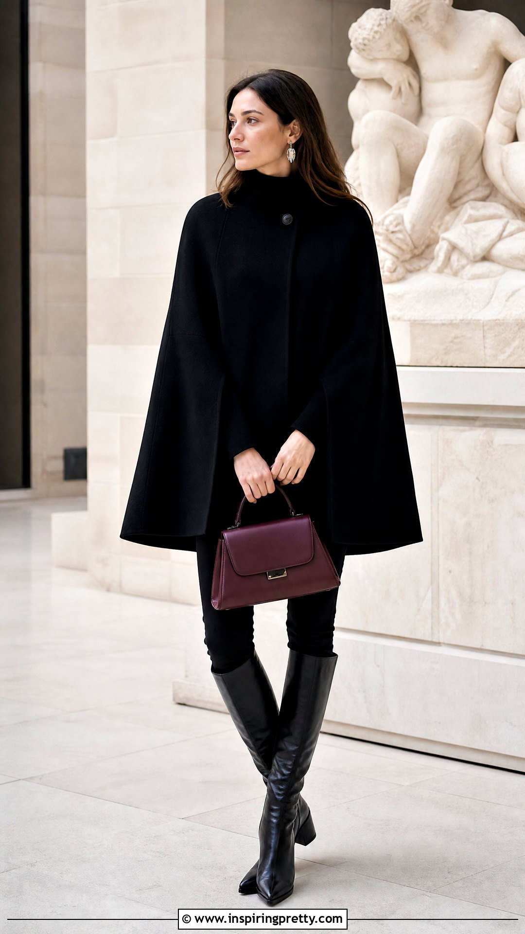 Cape Top With Knee High Boots - 50 cape top outfits