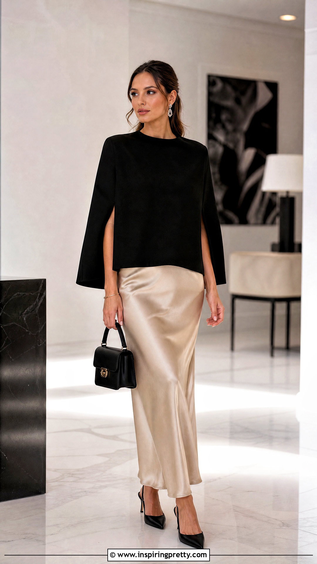 Cape Top With Slip Skirt - 50 Cape Top outfit ideas