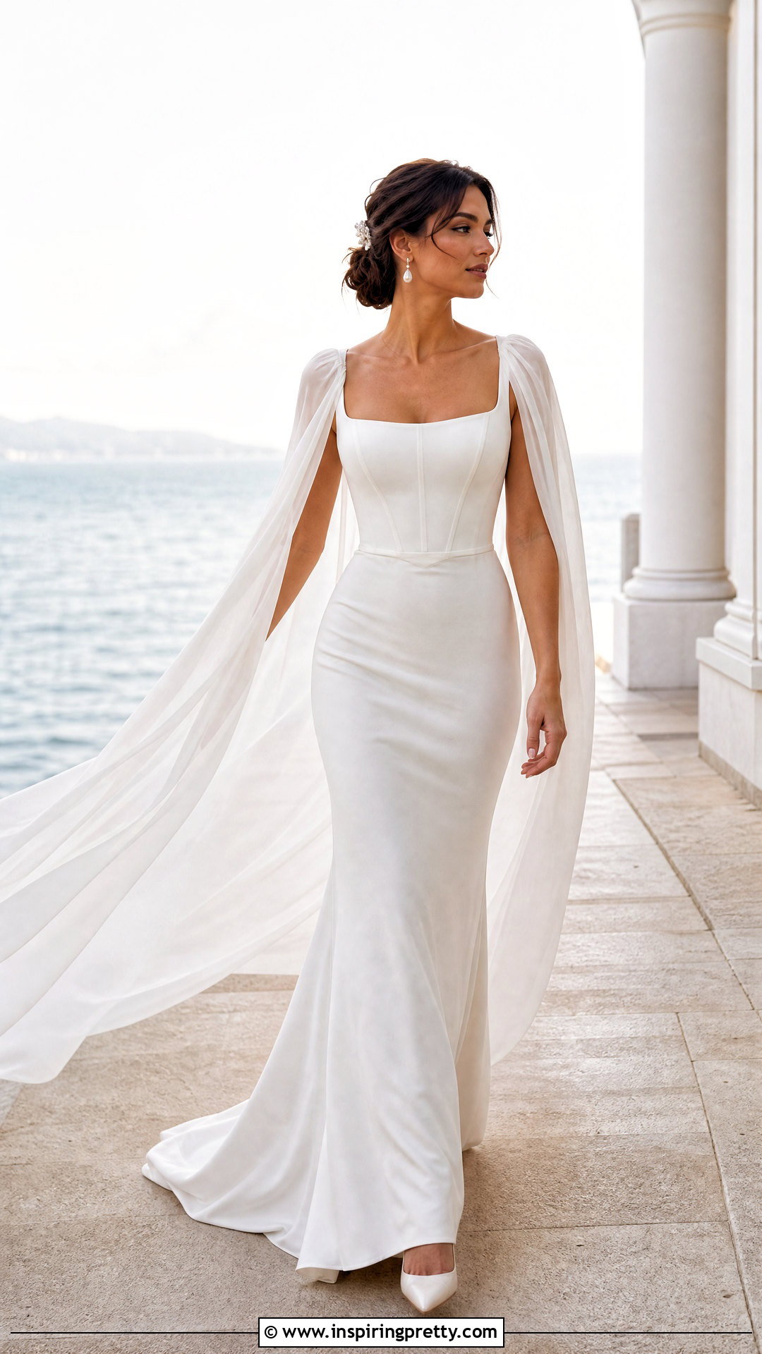 Cape Veil Mermaid Wedding Dress With Corset Top - 25 Mermaid Wedding Dress With Corset Top outfit ideas