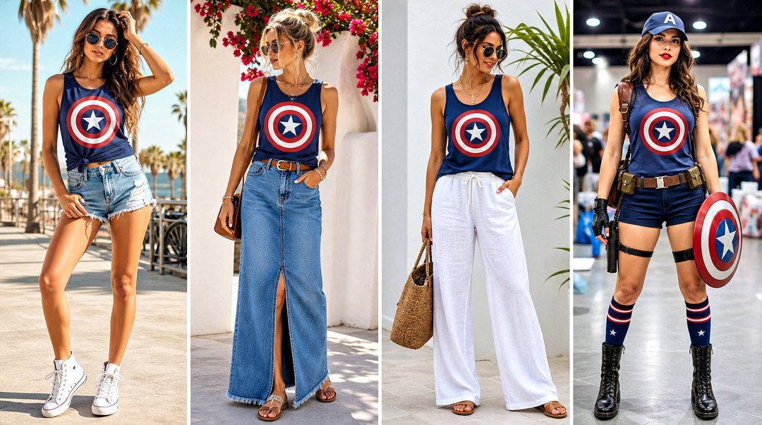 25 Captain America Tank Top Outfit Ideas for Marvel Fans