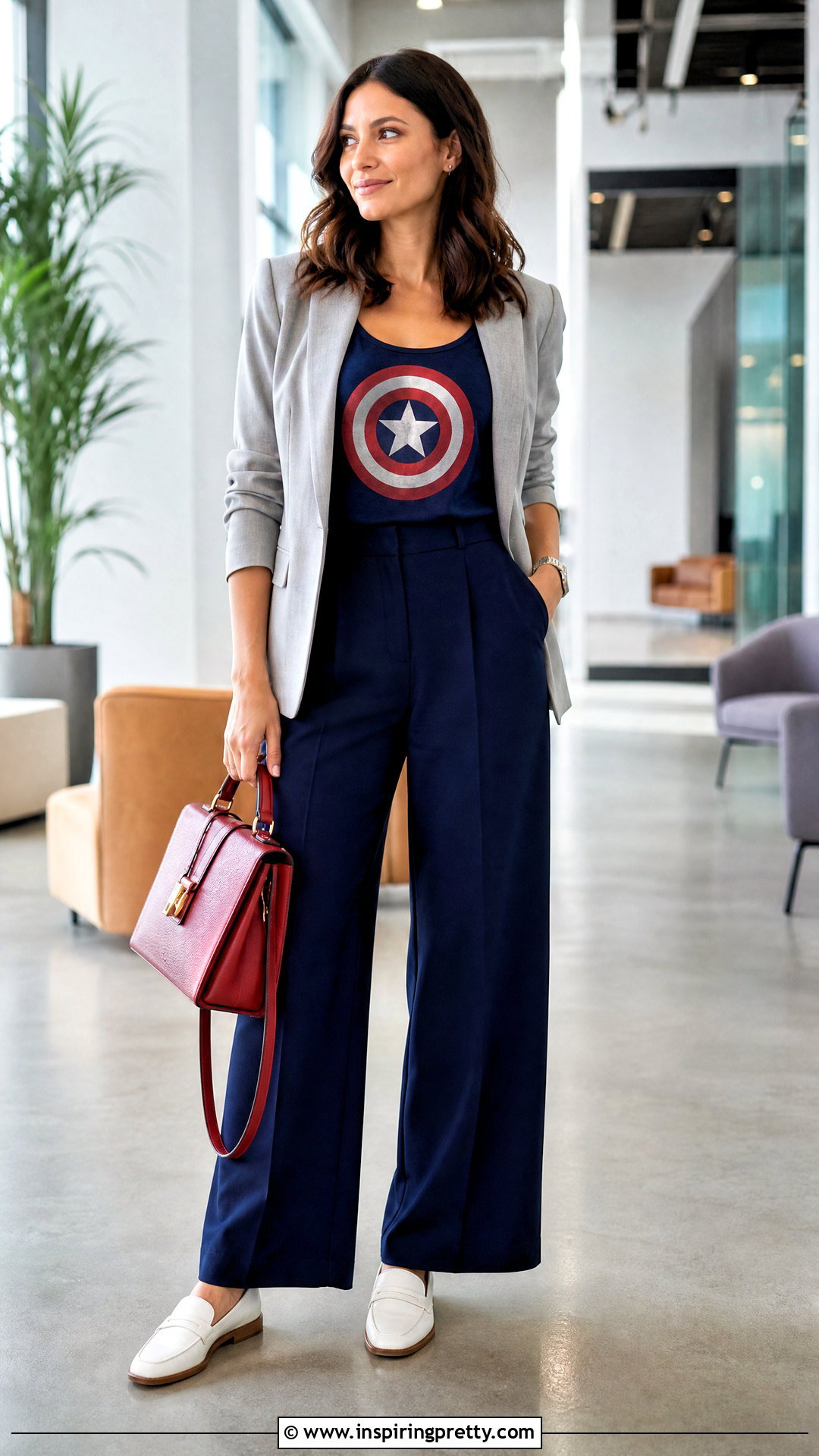 Captain America Tank Top With Blazer And Trousers - 25 captain america tank top outfit ideas