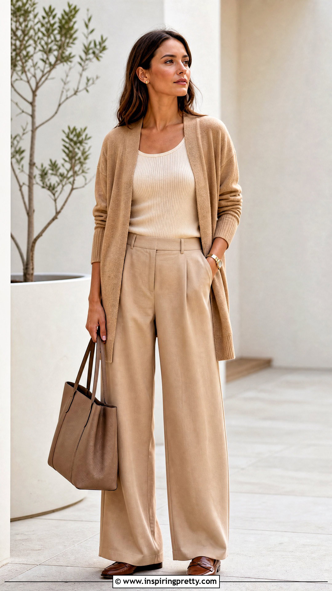 Cardigan Over Tank Top Layered Outfit - 50 layered tops outfit ideas