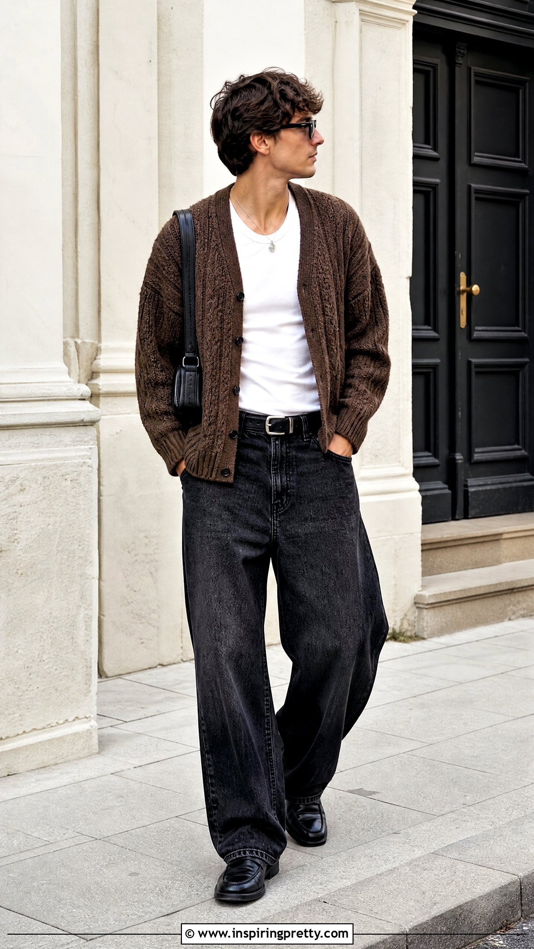 Cardigan With Baggy Jeans - 20 tops to wear with baggy jeans men