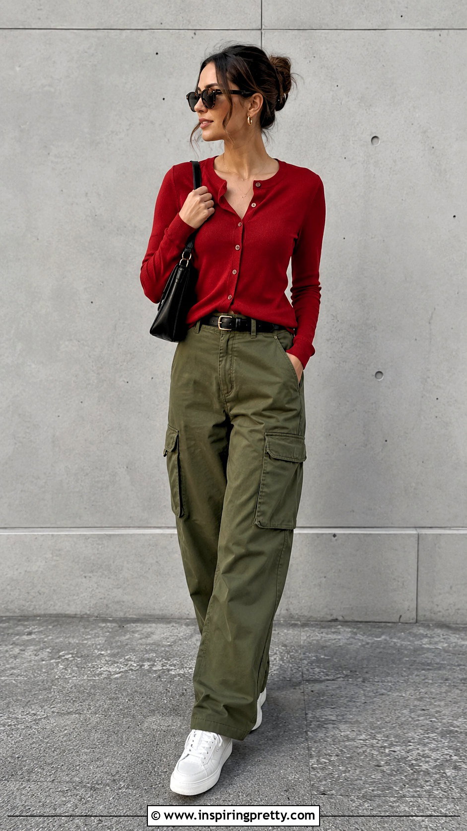 Cardigan With Cargo Pants - 25 cardigan sweater top outfit ideas