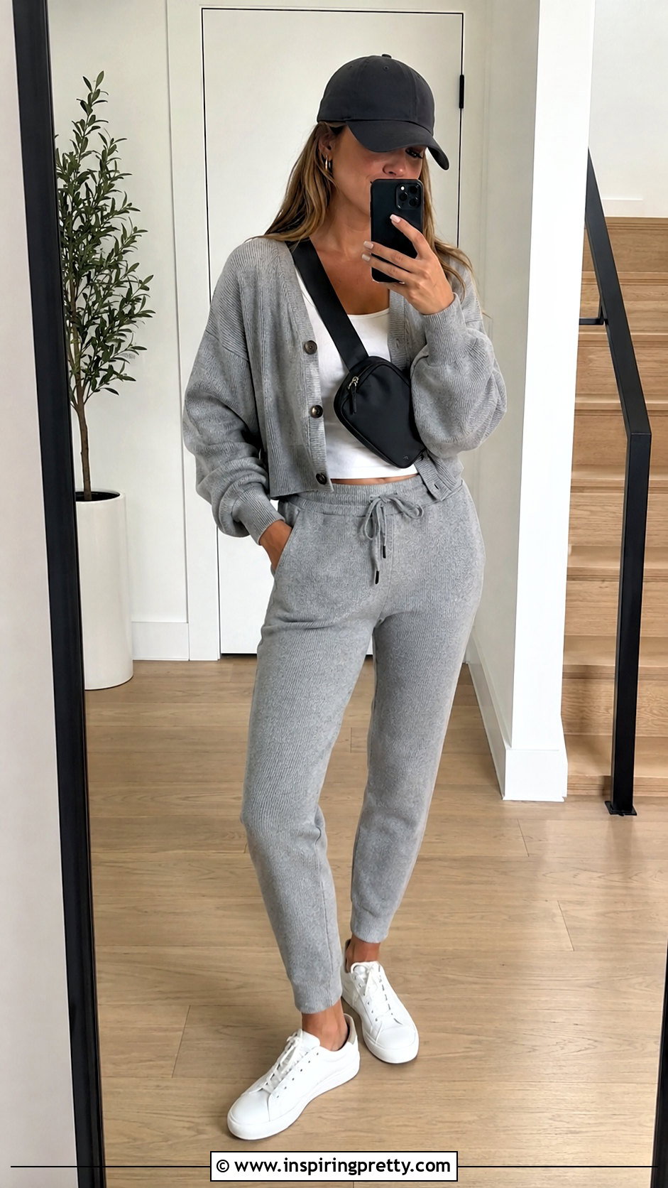 Cardigan With Joggers And Sneakers - 25 cardigan sweater top outfit ideas