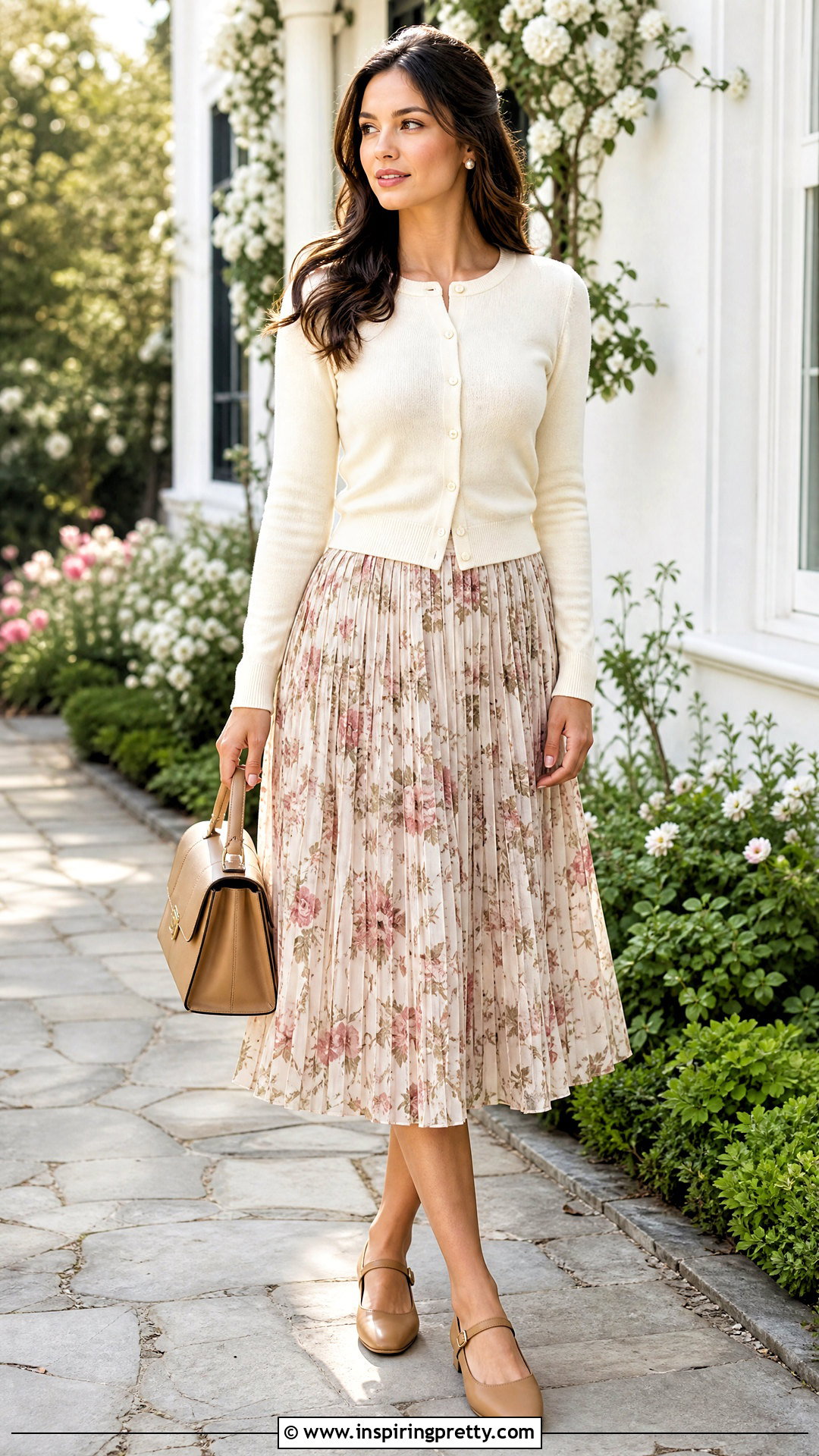 Cardigan With Pleated Skirt - what top goes with pleated skirt (20 ways)
