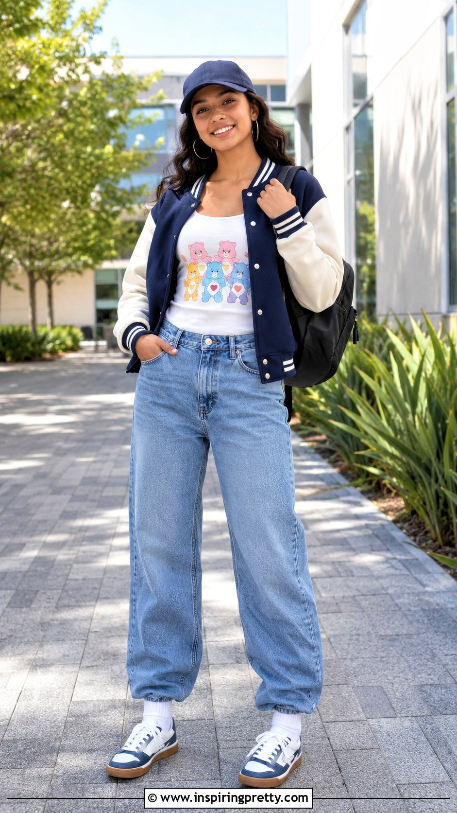 Care Bear Tank Top With Varsity Jacket - 20 Care Bear Tank Top outfit ideas
