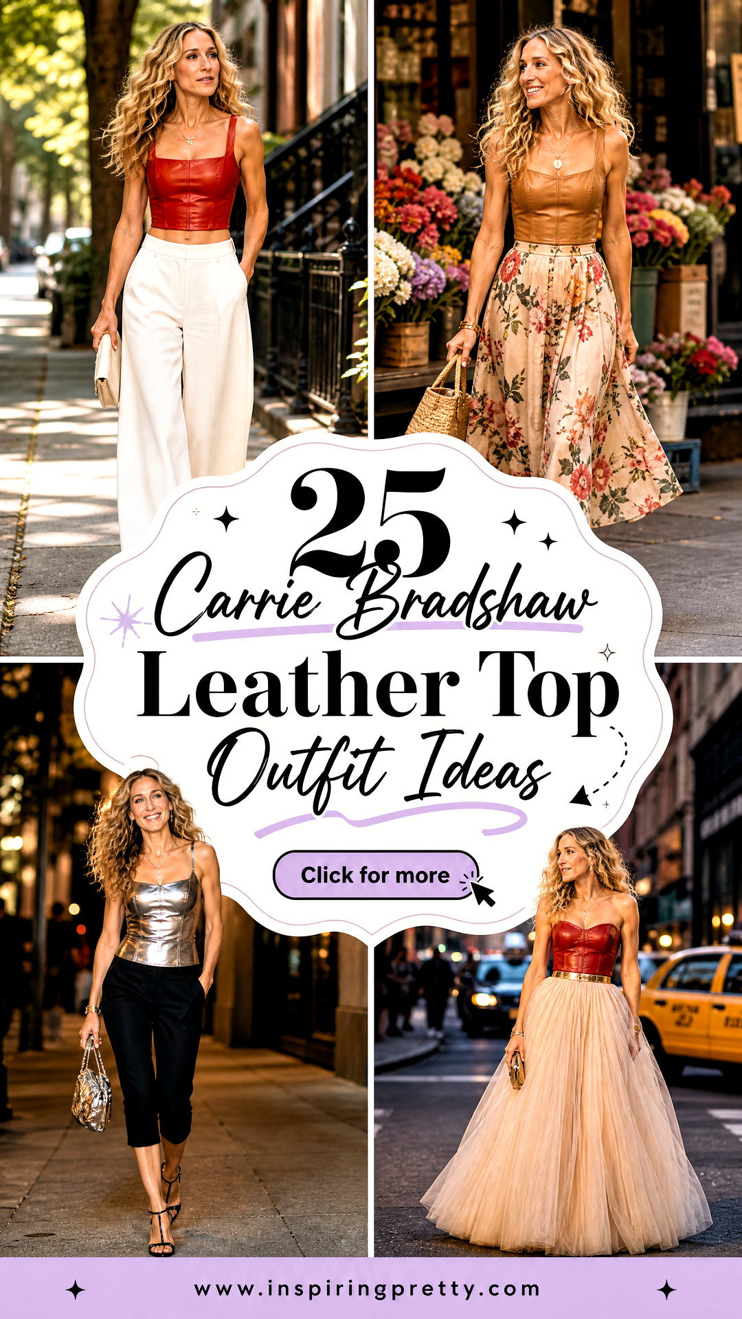 25 Carrie Bradshaw Leather Top Outfit Ideas for City Chic - 25 Carrie Bradshaw Leather Top Outfit Ideas for City Chic