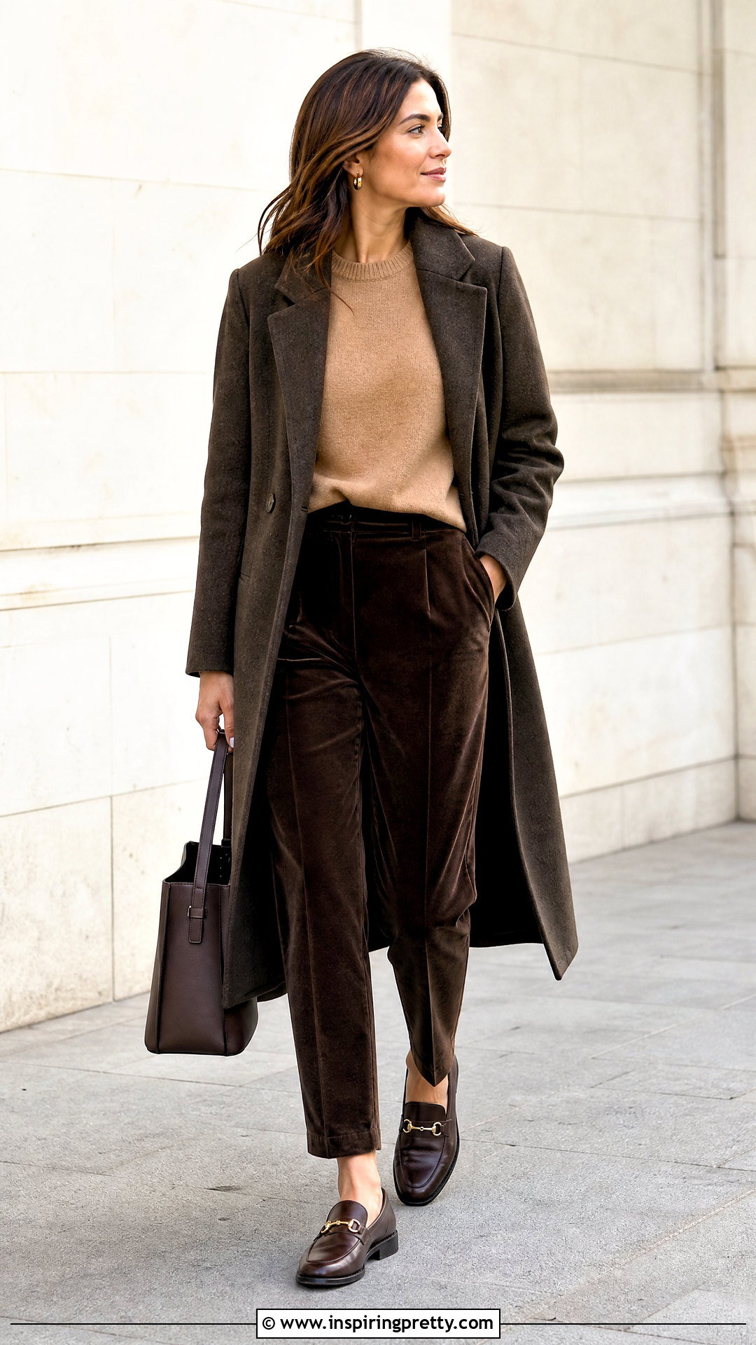 Cashmere Crewneck With Velvet Pants - what top to wear with velvet pants (20 ways)