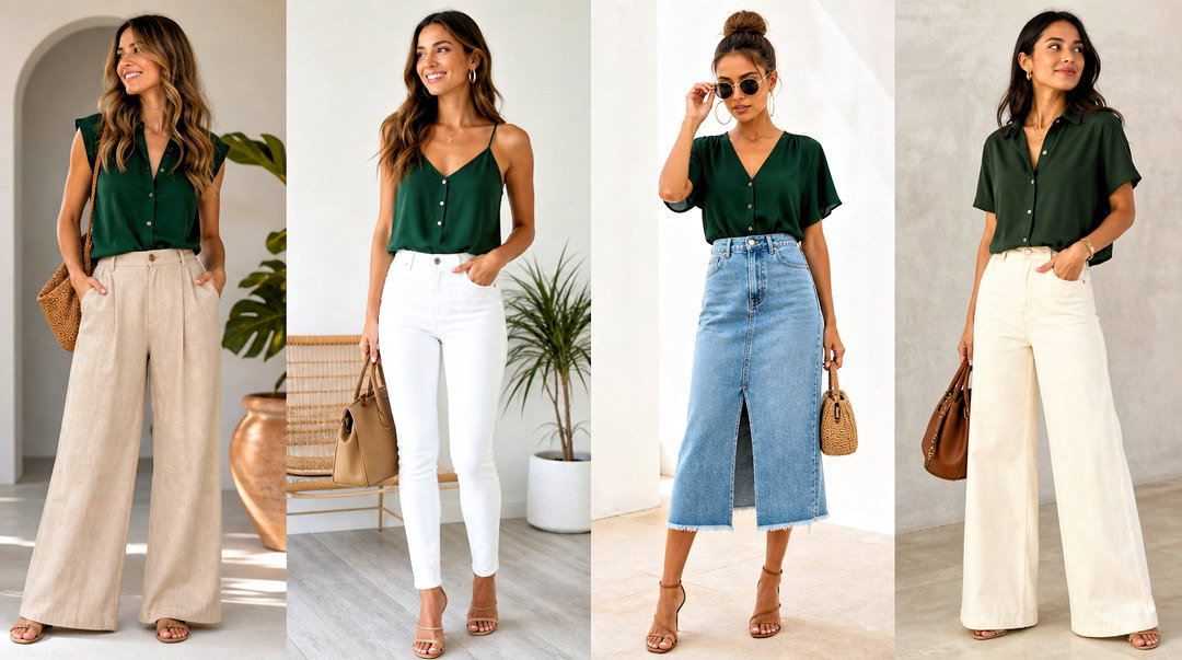 20 Casual Dark Green Top Outfit Ideas for Polished Days