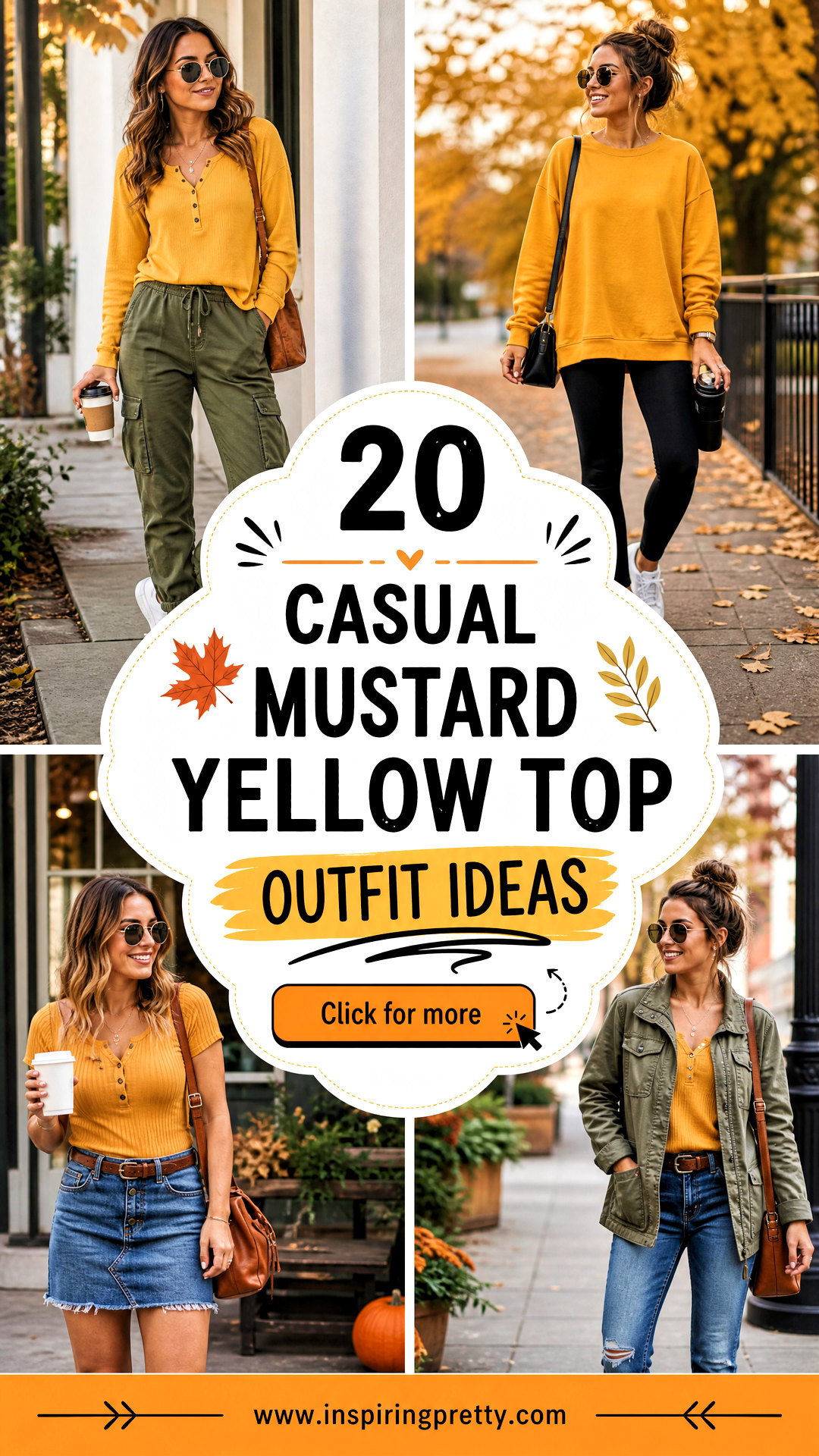 20 Casual Mustard Yellow Top Outfit Ideas for Fall Style - 20 Casual Mustard Yellow Top Outfit Ideas for Fall Style