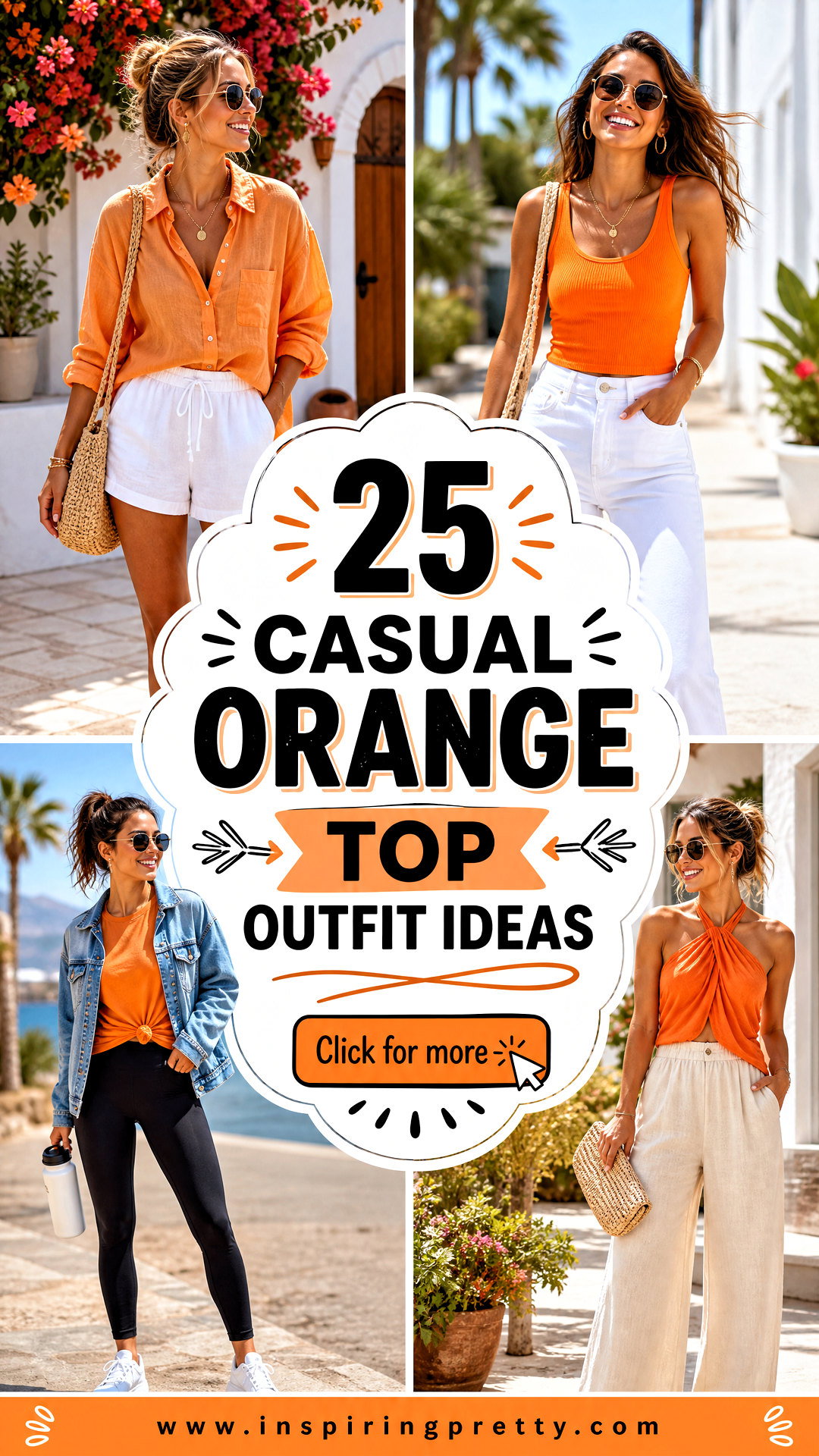 25 Casual Orange Top Outfit Ideas for Bright Weekend Style - 25 Casual Orange Top Outfit Ideas for Bright Weekend Style