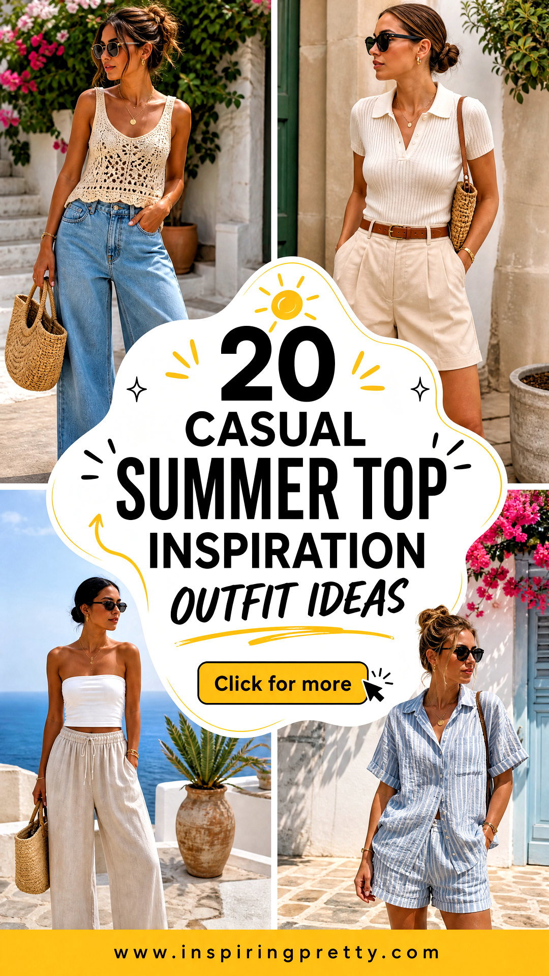 20 Casual Summer Top Inspiration Outfit Ideas to Try Now - 20 Casual Summer Top Inspiration Outfit Ideas to Try Now