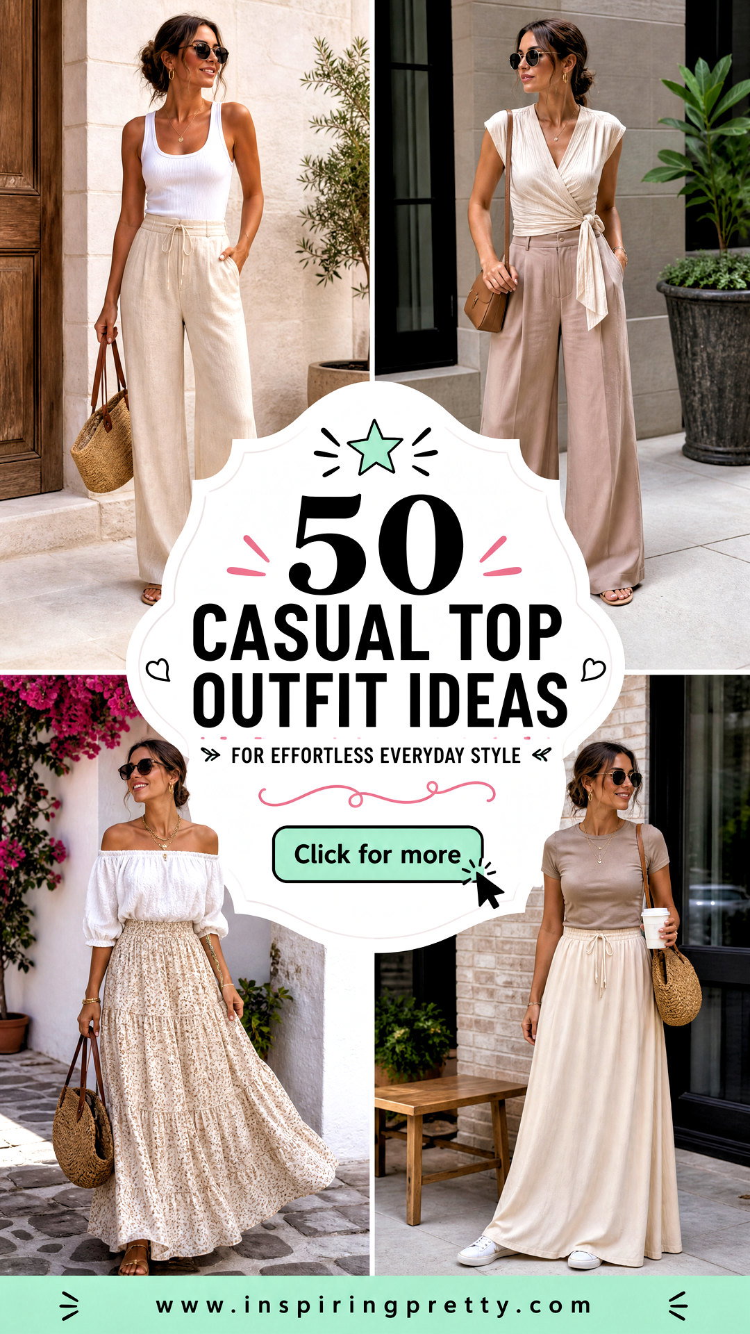 50 Casual Top Outfit Ideas for Effortless Everyday Style - 50 Casual Top Outfit Ideas for Effortless Everyday Style