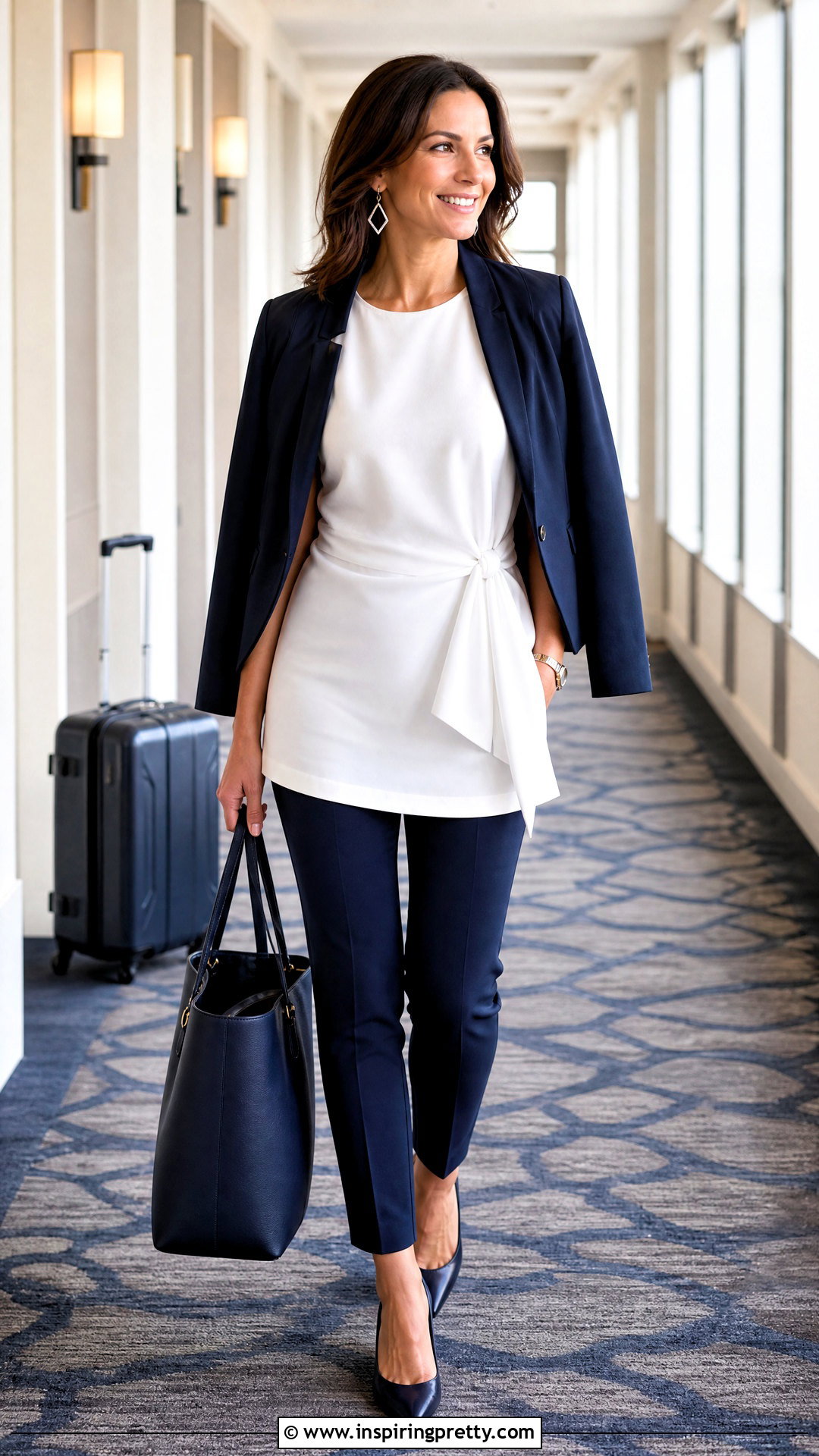 Catherine Malandrino Side Tie Tunic With Ankle Pants - 20 catherine malandrino tops outfit ideas