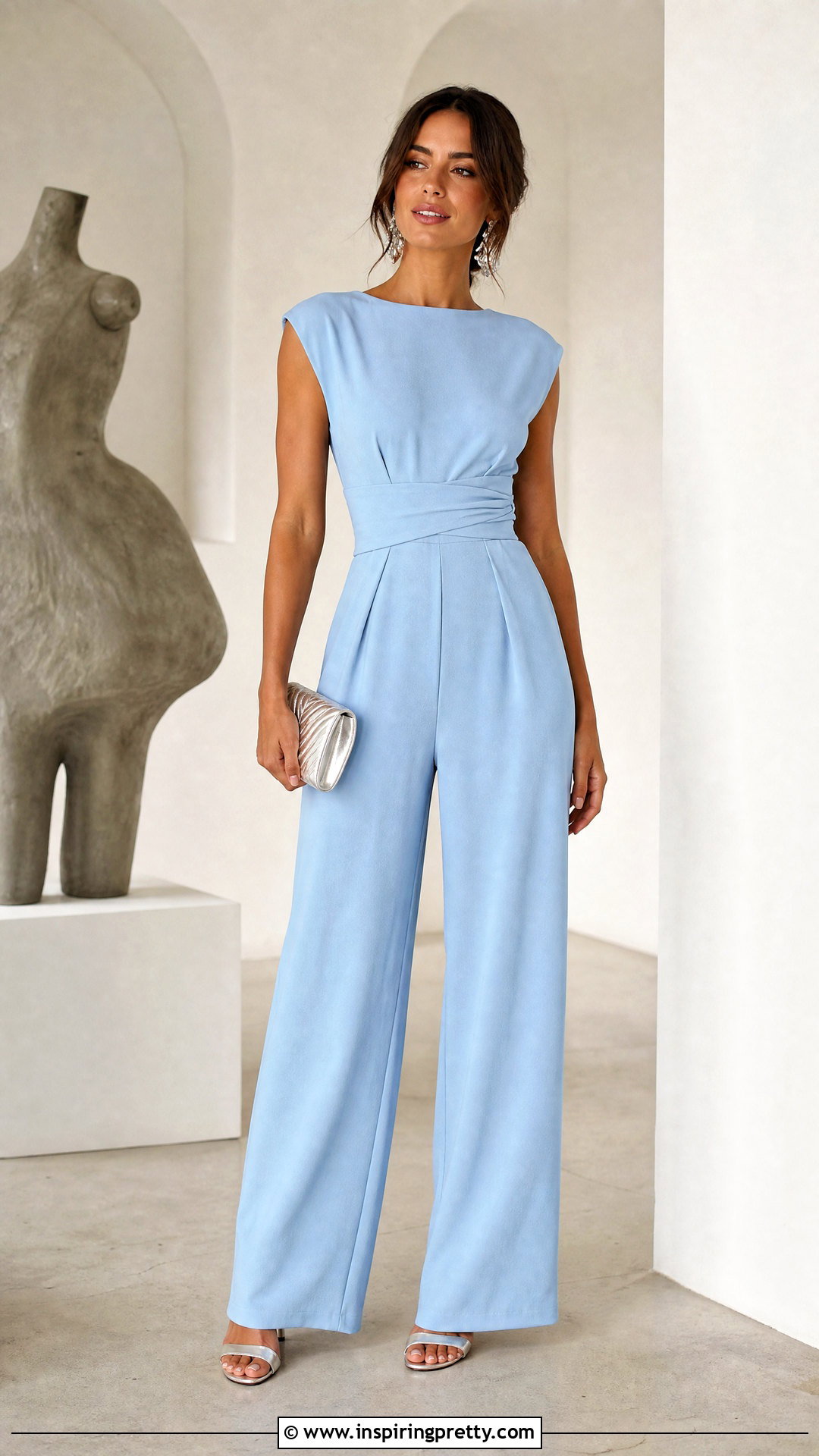 Celeste Jumpsuit and Metallic Heels Outfit - 50 top celeste ideas