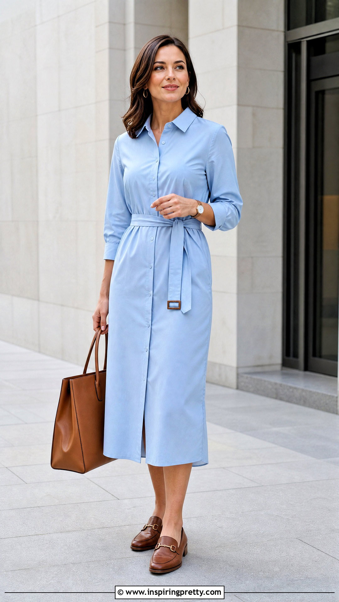 Celeste Shirt Dress and Loafers Outfit - 50 top celeste ideas