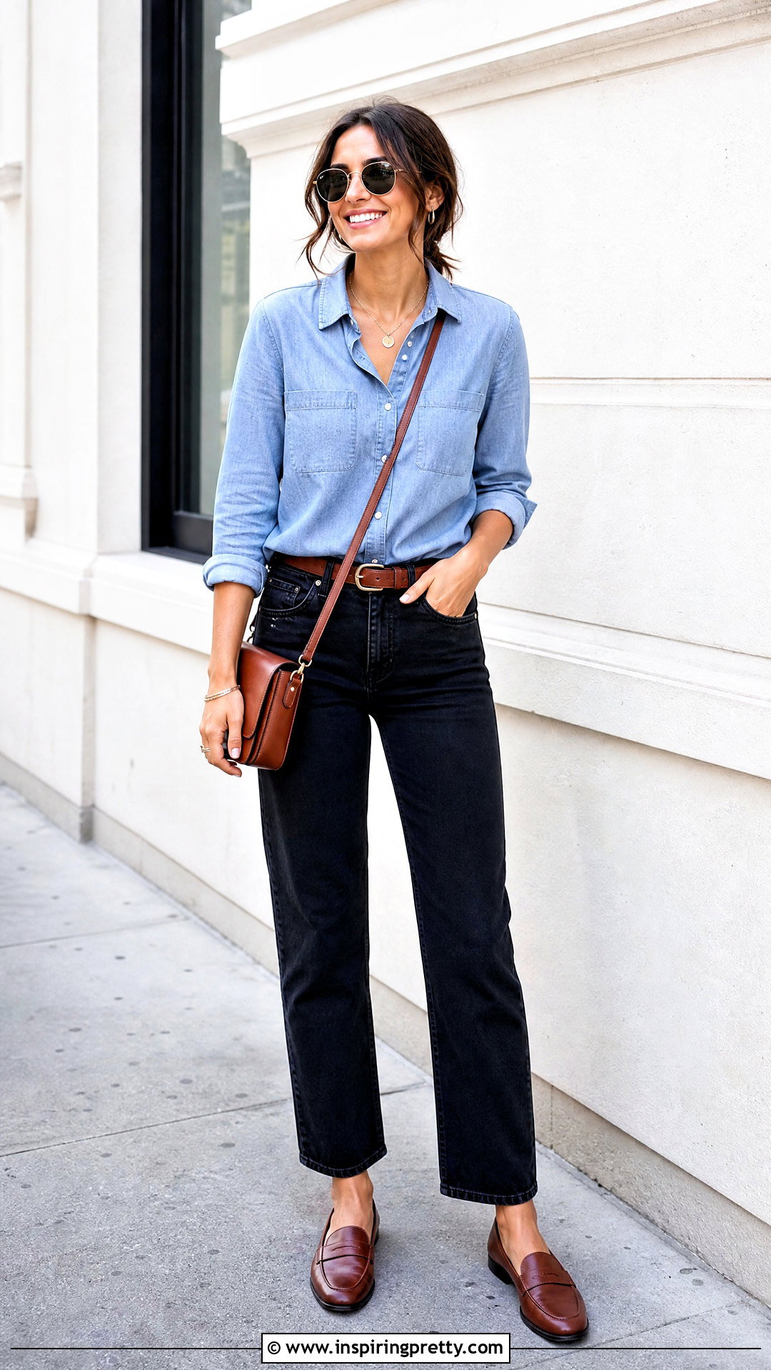 Chambray Shirt And Black Jeans Outfit - 50 top outfits
