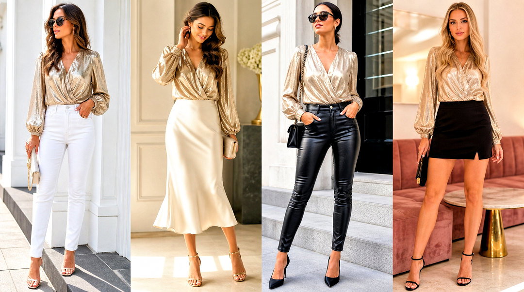 20 Champagne Gold Tops Outfit Ideas for Glamorous Events