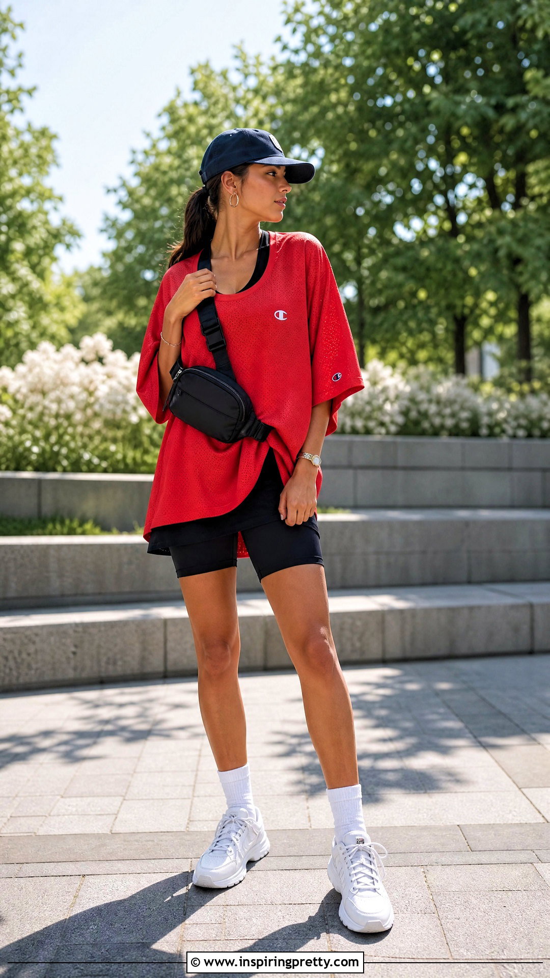 Champion Mesh Top With Biker Shorts - 20 Champion Mesh Top outfit ideas