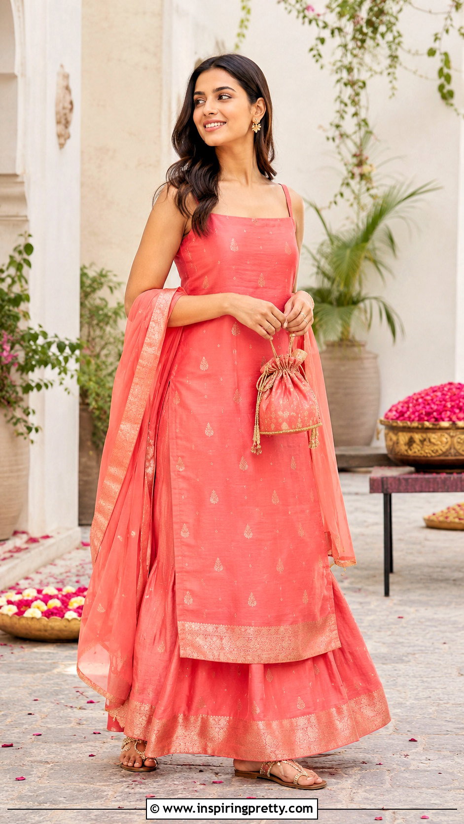 Chanderi Lehenga With Long Top - 50 Lehenga With Long Top outfit ideas