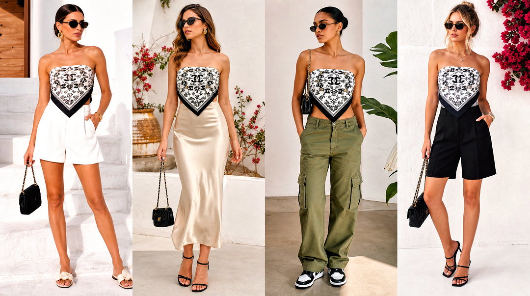 20 Chanel Bandana Top Outfit Ideas for Luxe Summer Style