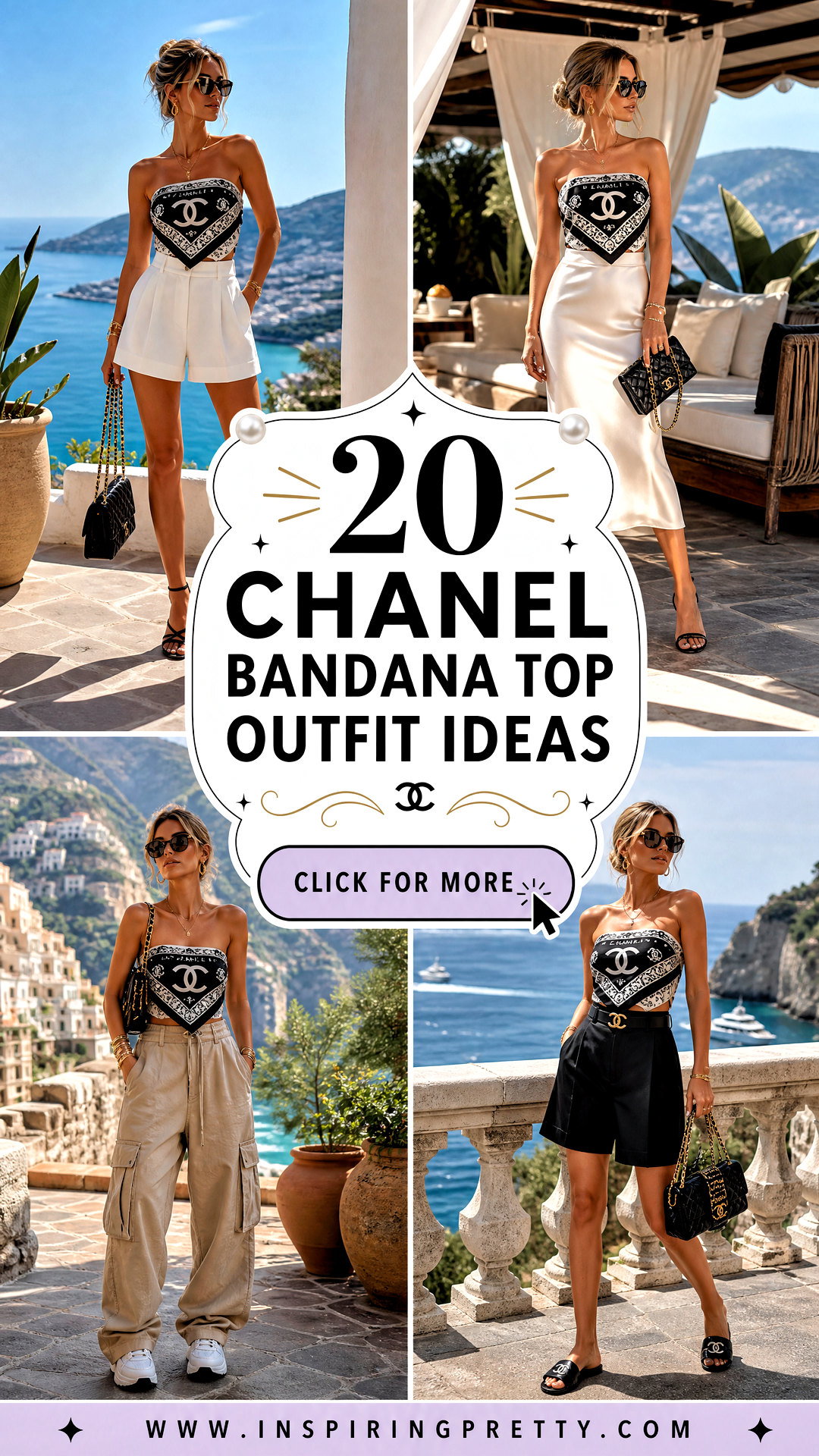 20 Chanel Bandana Top Outfit Ideas for Luxe Summer Style - 20 Chanel Bandana Top Outfit Ideas for Luxe Summer Style