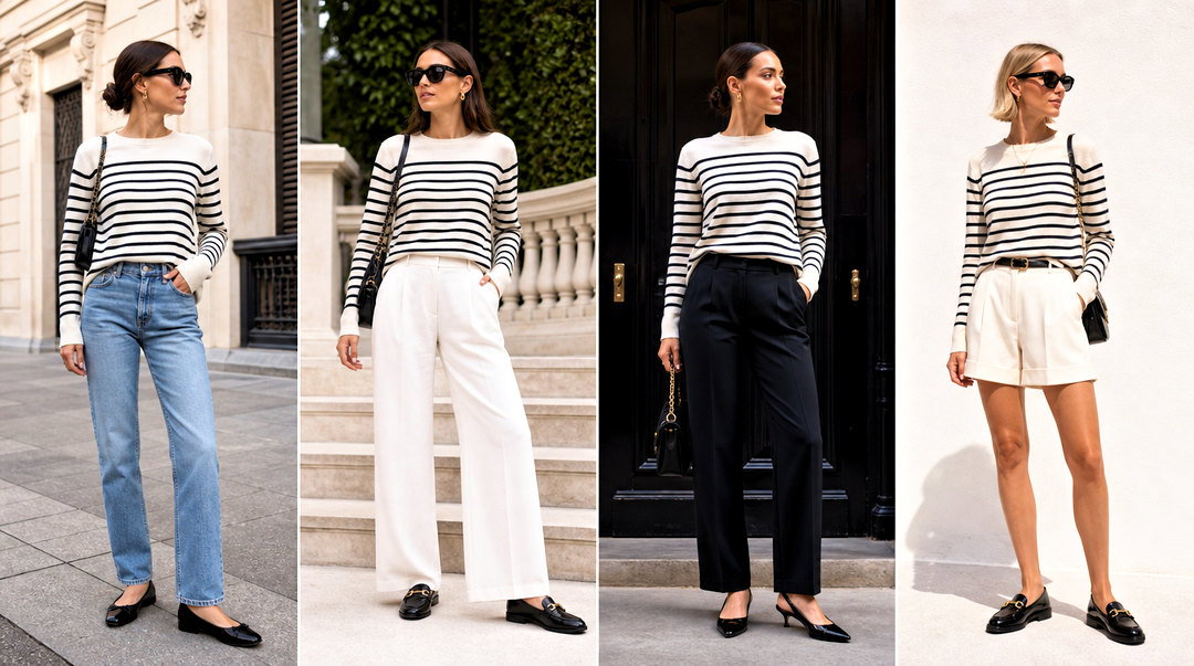 20 Chanel Breton Top Outfit Ideas for Timeless Parisian Style