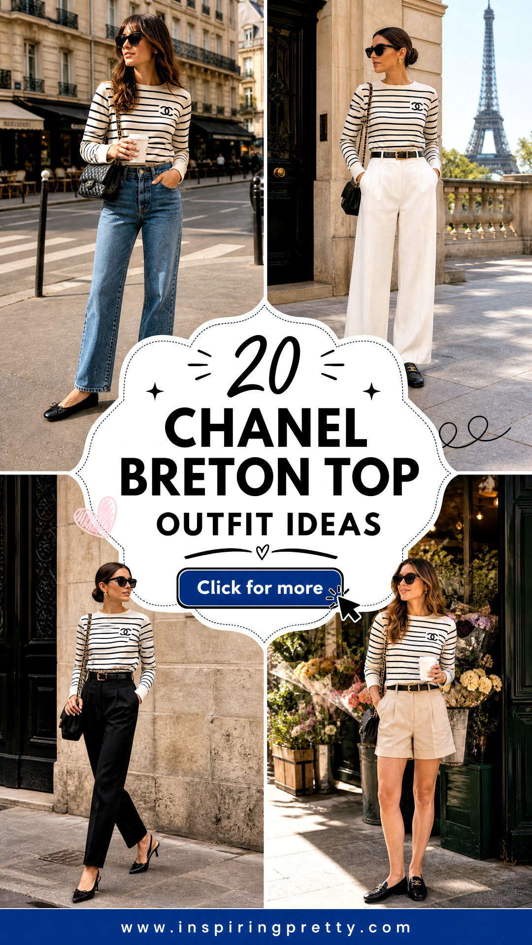 20 Chanel Breton Top Outfit Ideas for Timeless Parisian Style - 20 Chanel Breton Top Outfit Ideas for Timeless Parisian Style