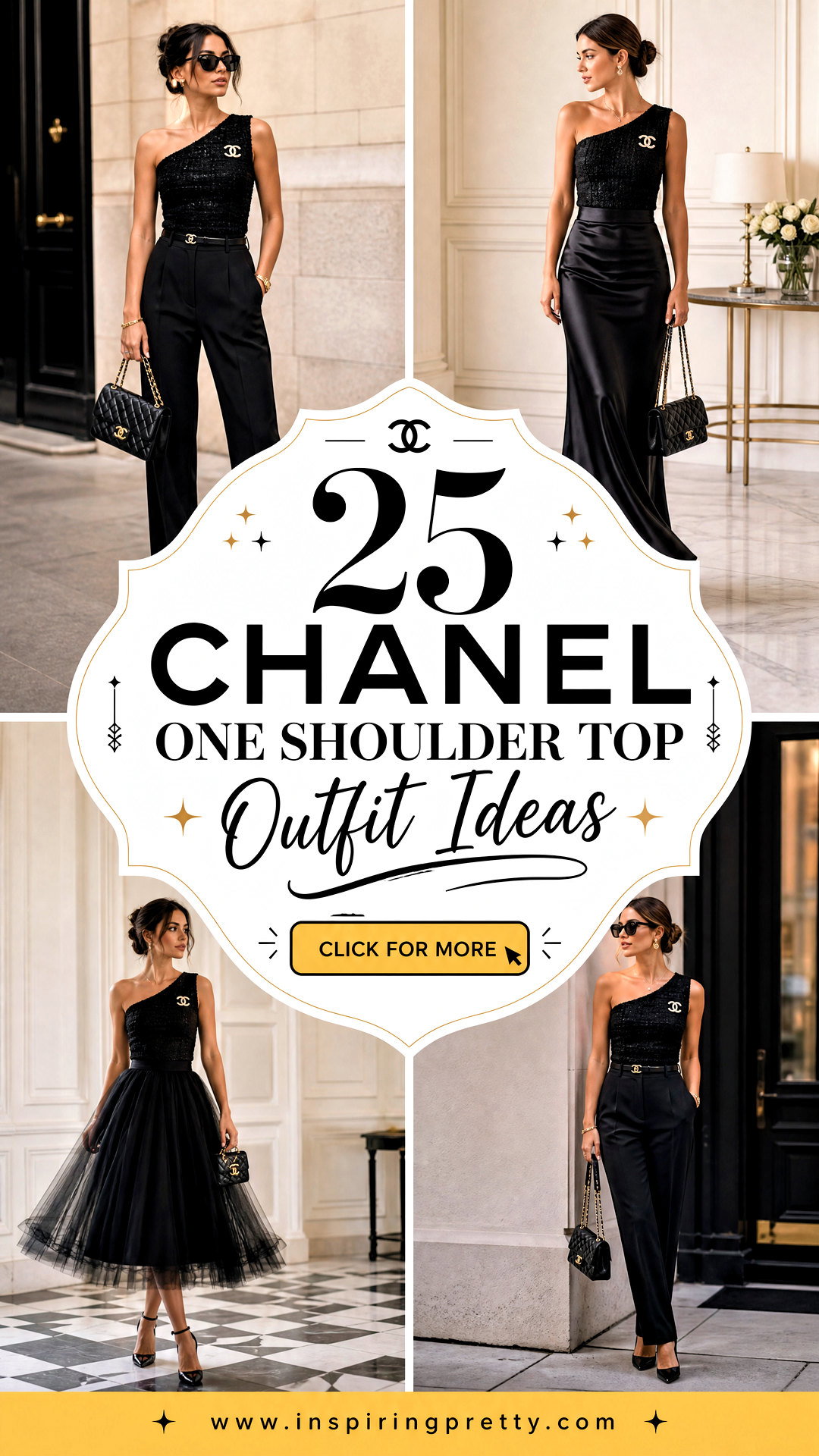 25 Chanel One Shoulder Top Outfit Ideas for Timeless Glamour - 25 Chanel One Shoulder Top Outfit Ideas for Timeless Glamour