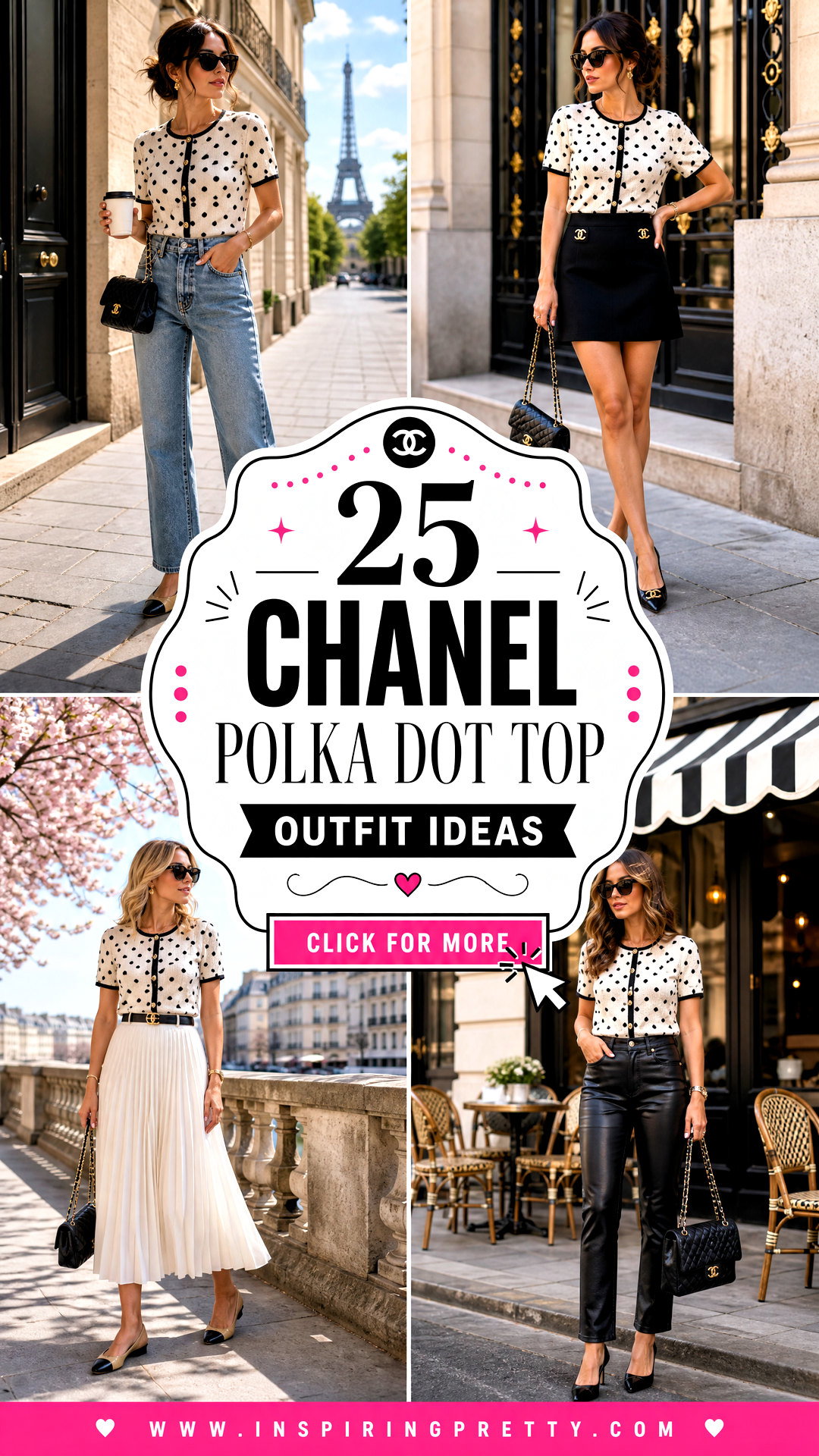 25 Chanel Polka Dot Top Outfit Ideas for Playful Luxe Style - 25 Chanel Polka Dot Top Outfit Ideas for Playful Luxe Style