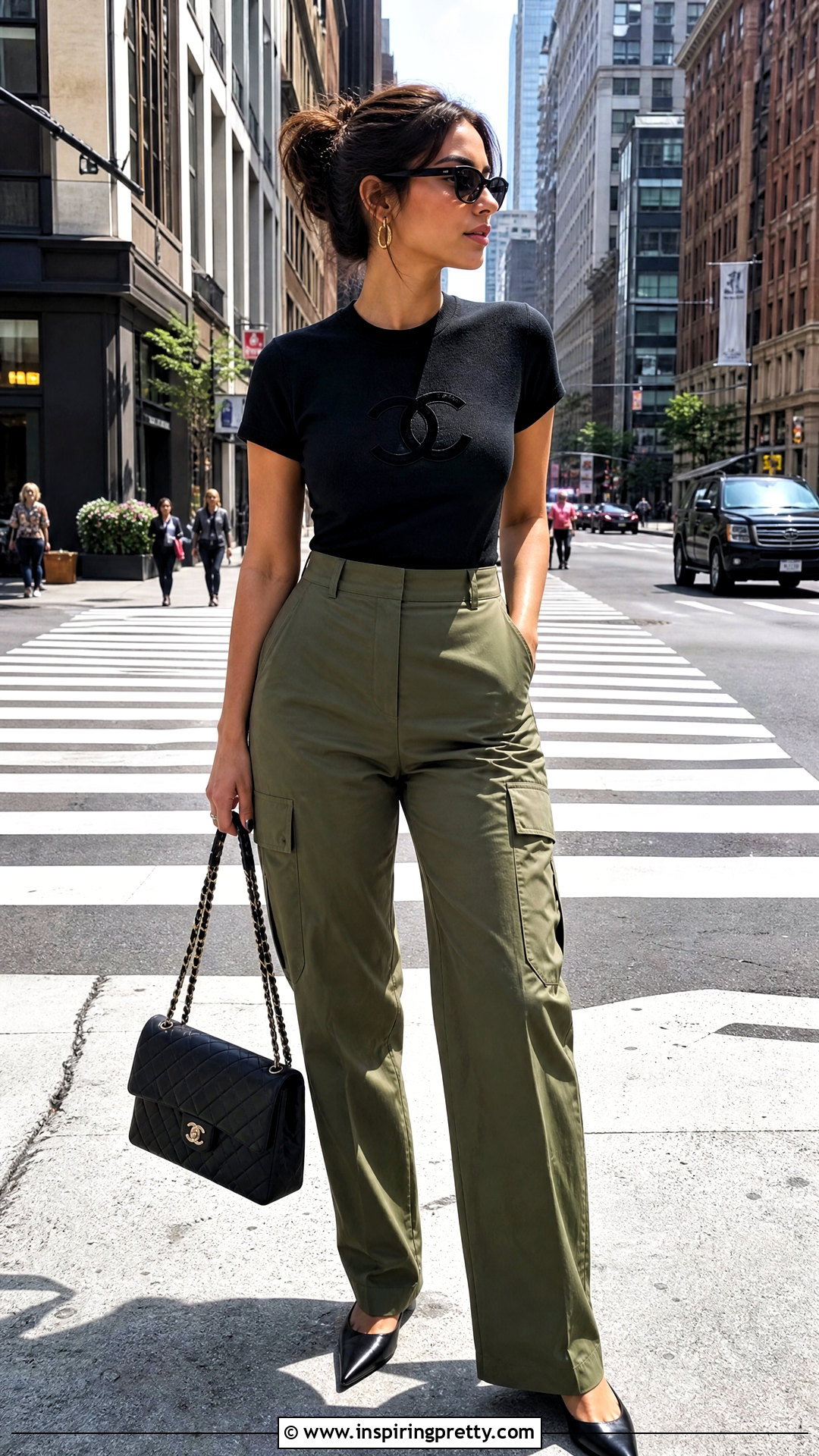 Chanel Top With Cargo Pants - 50 Chanel Top outfit ideas