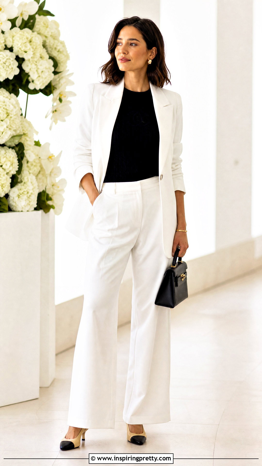 Chanel Top With White Suit - 50 Chanel Top outfit ideas