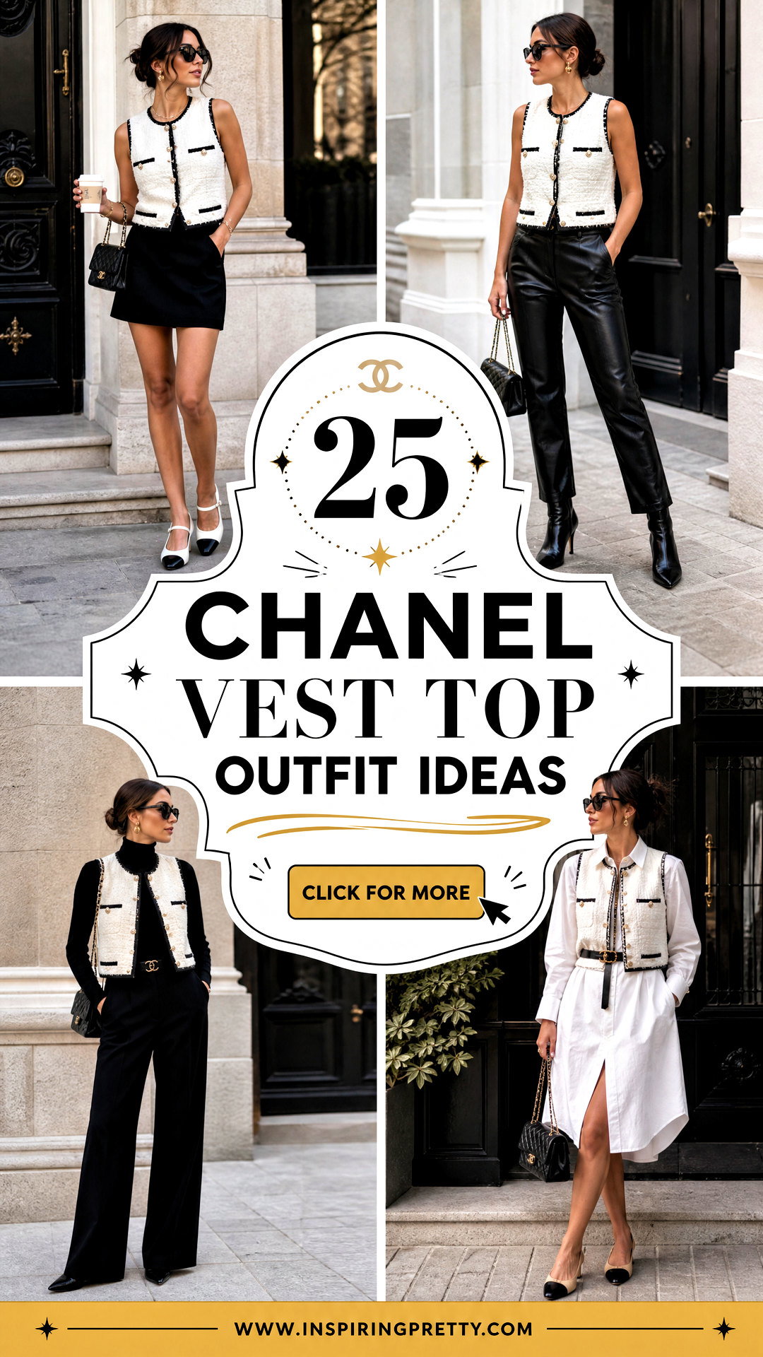 25 Chanel Vest Top Outfit Ideas for Timeless Layered Style - 25 Chanel Vest Top Outfit Ideas for Timeless Layered Style