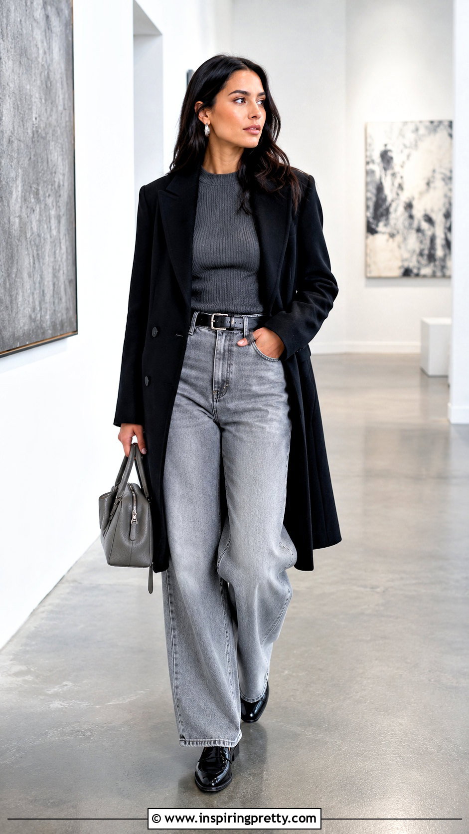 Charcoal Grey Top And Grey Jeans - 50 grey top and jeans outfit ideas