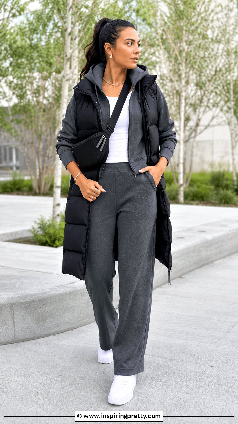 Charcoal Hooded pcs Trouser And Top Set - 50 2pcs trouser and tops