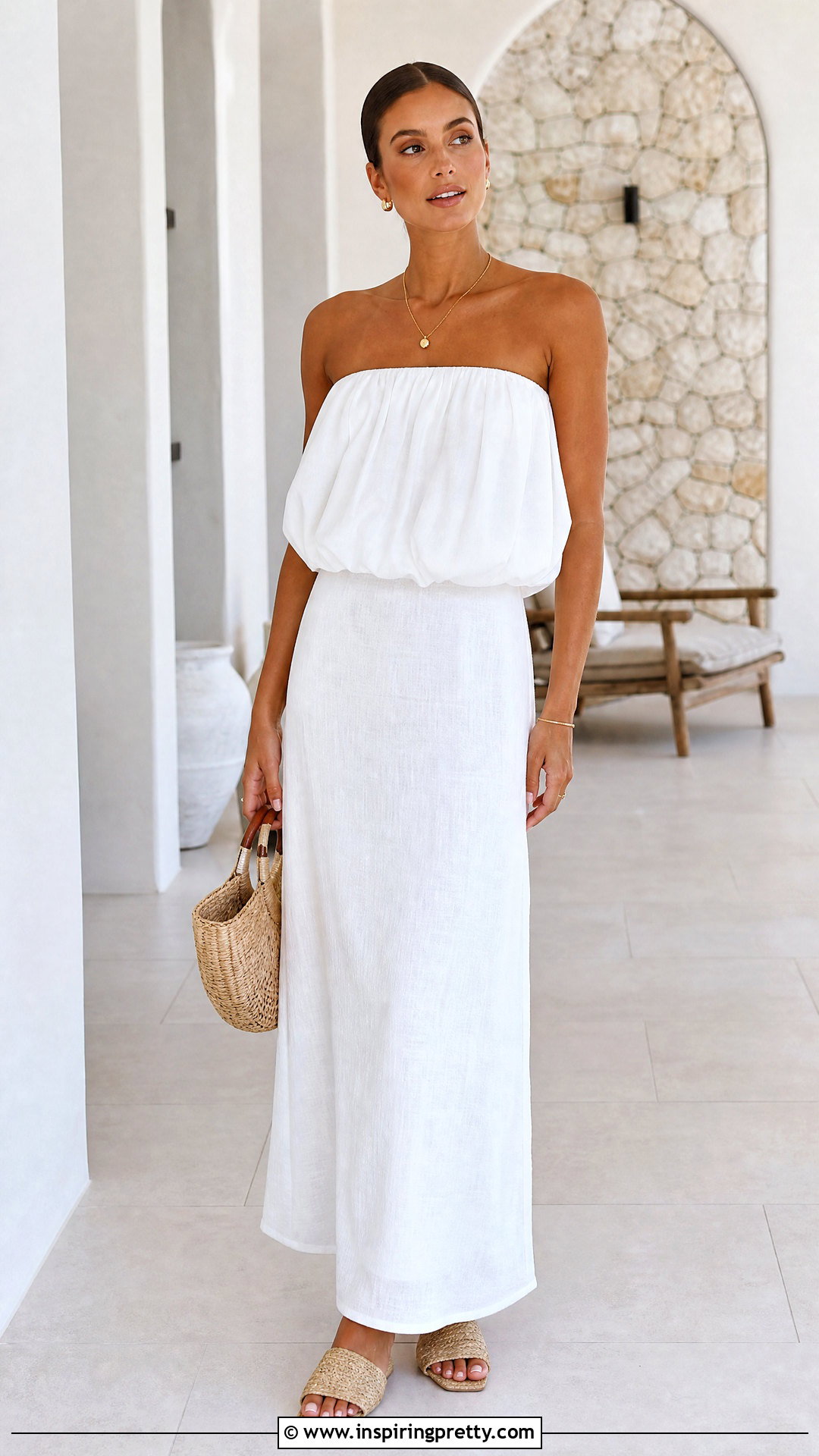 Charlotte Puffy Top With White Maxi Skirt - 20 Charlotte Puffy Top outfit ideas