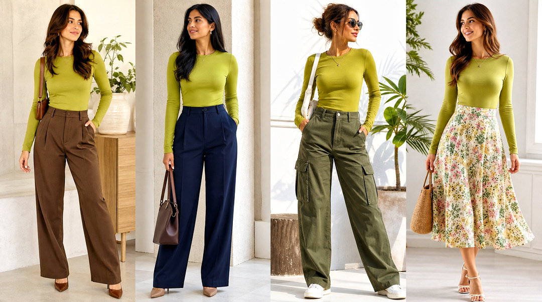 20 Chartreuse Long Sleeve Top Outfit Ideas for Bold Fall Style