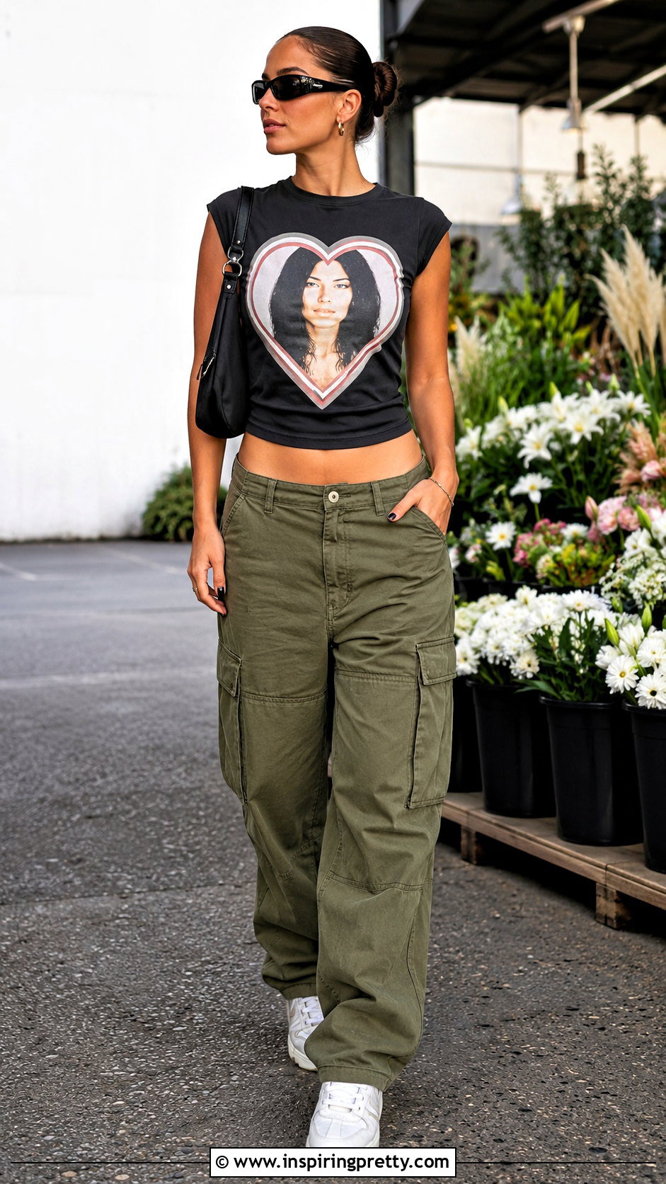 Cher Heart Top With Cargo Pants And Chunky Sneakers - 20 Cher Heart Top outfit ideas