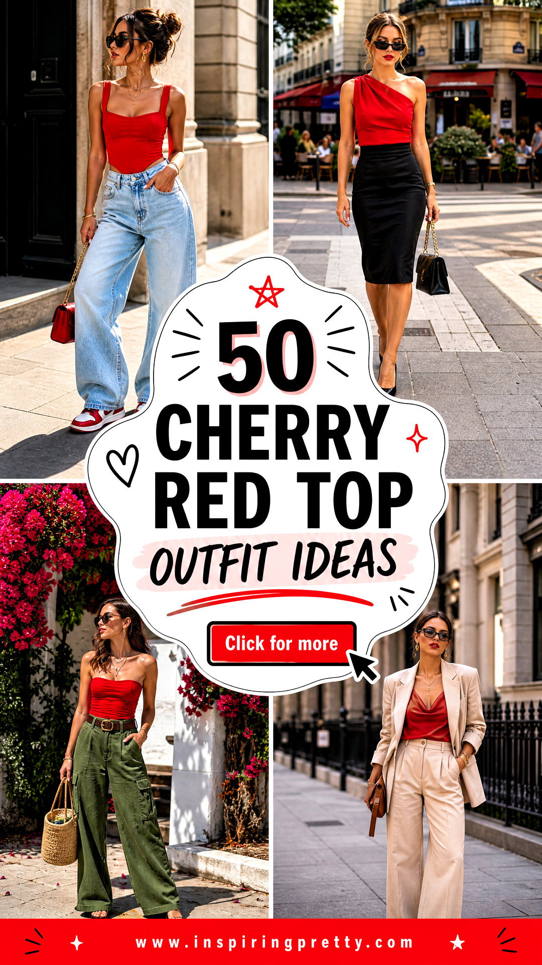 50 Cherry Red Top Outfit Ideas for a Bold Summer Refresh - 50 Cherry Red Top Outfit Ideas for a Bold Summer Refresh
