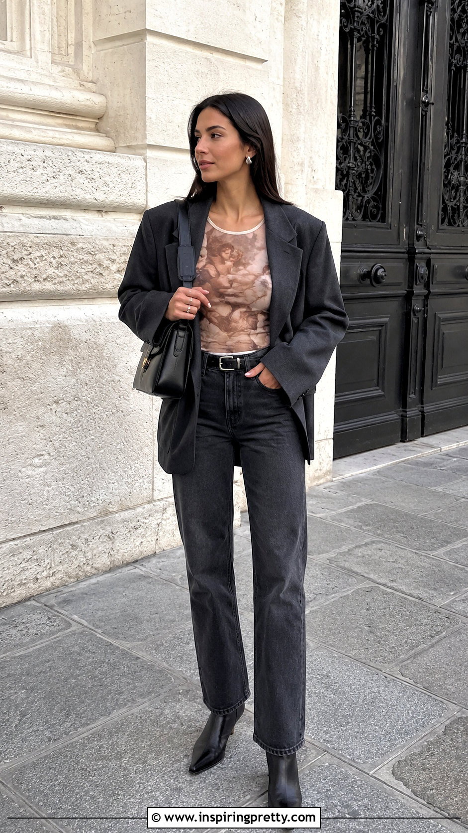 Cherub Mesh Top With Blazer And Jeans - 20 Cherub Mesh Top outfit ideas