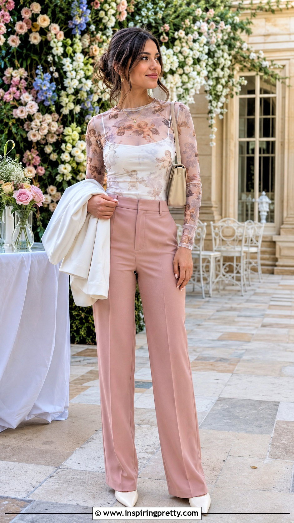 Cherub Mesh Top With Pink Straight Leg Pants - 20 Cherub Mesh Top outfit ideas