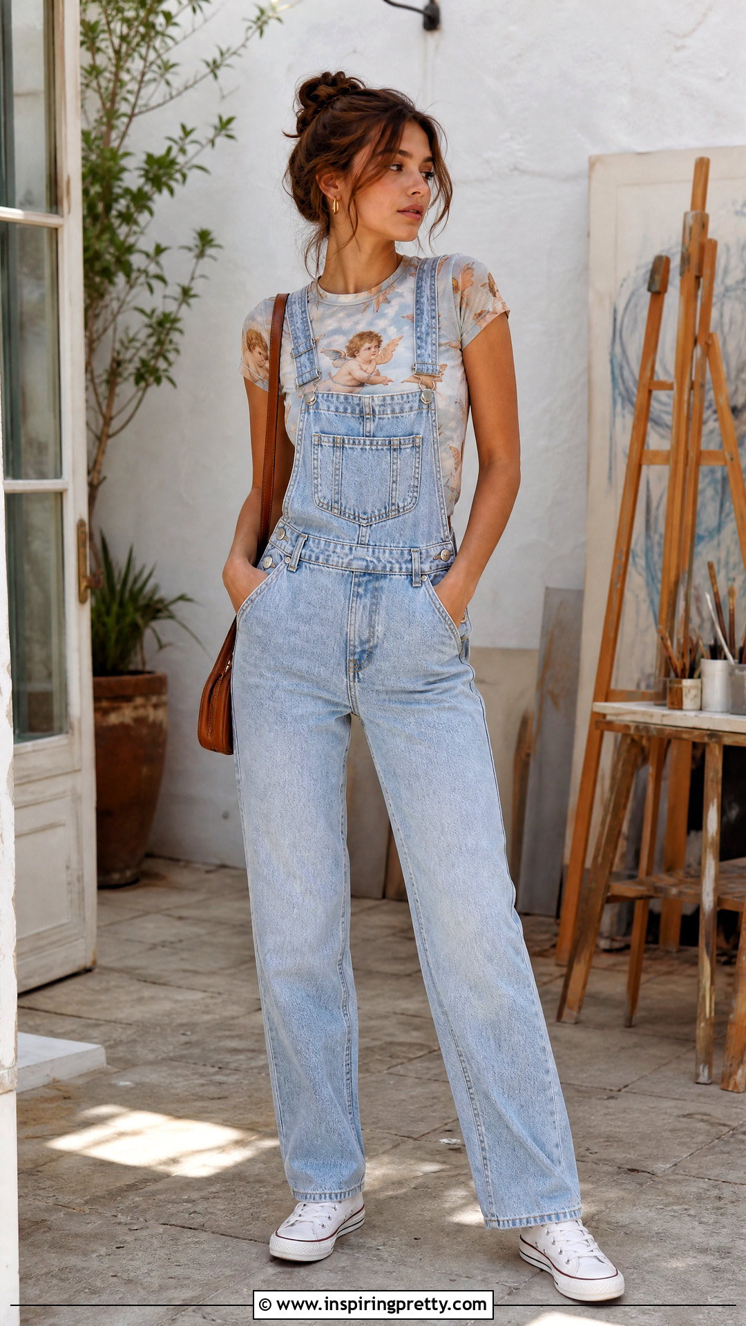 Cherub Top With Denim Overalls And Sneakers - 25 Cherub Top outfit ideas