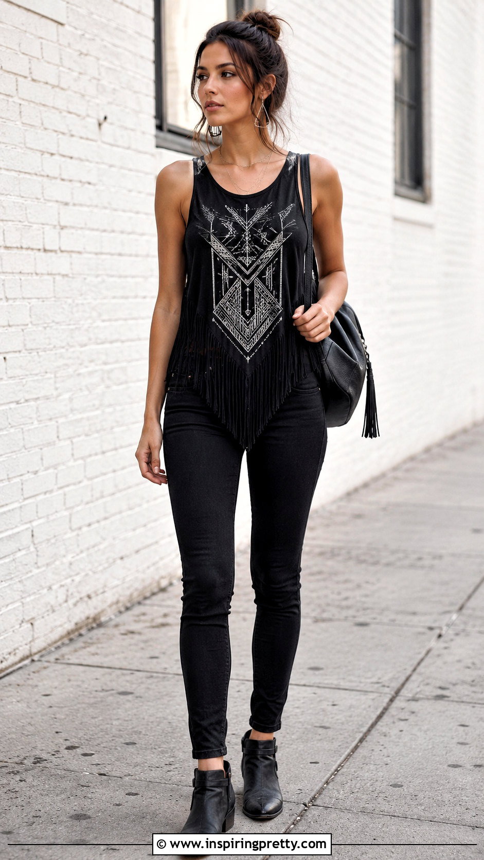 Chevron Fringe Tank Top - 25 fringe tank top diy ideas