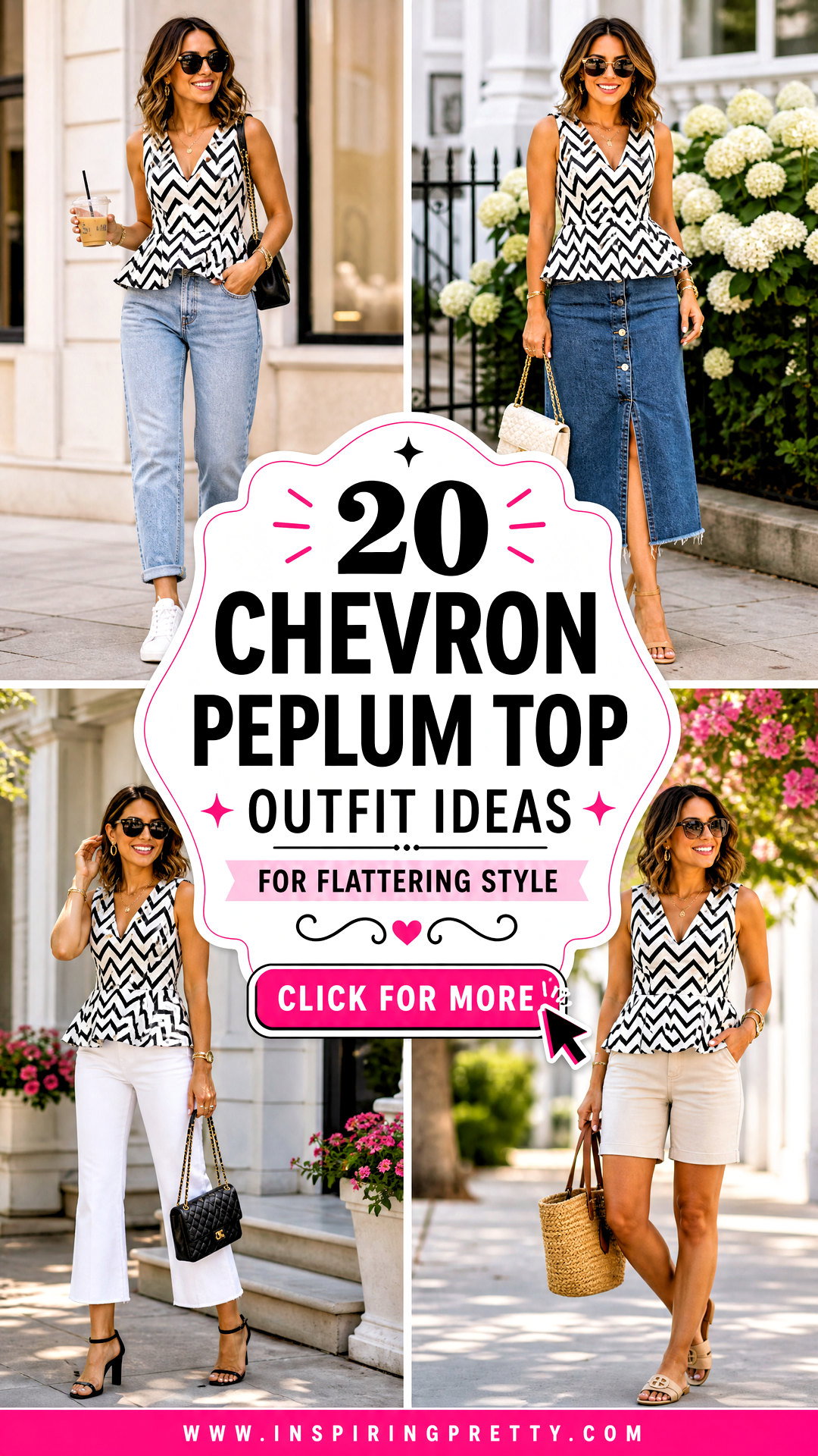 20 Chevron Peplum Top Outfit Ideas for Flattering Style - 20 Chevron Peplum Top Outfit Ideas for Flattering Style