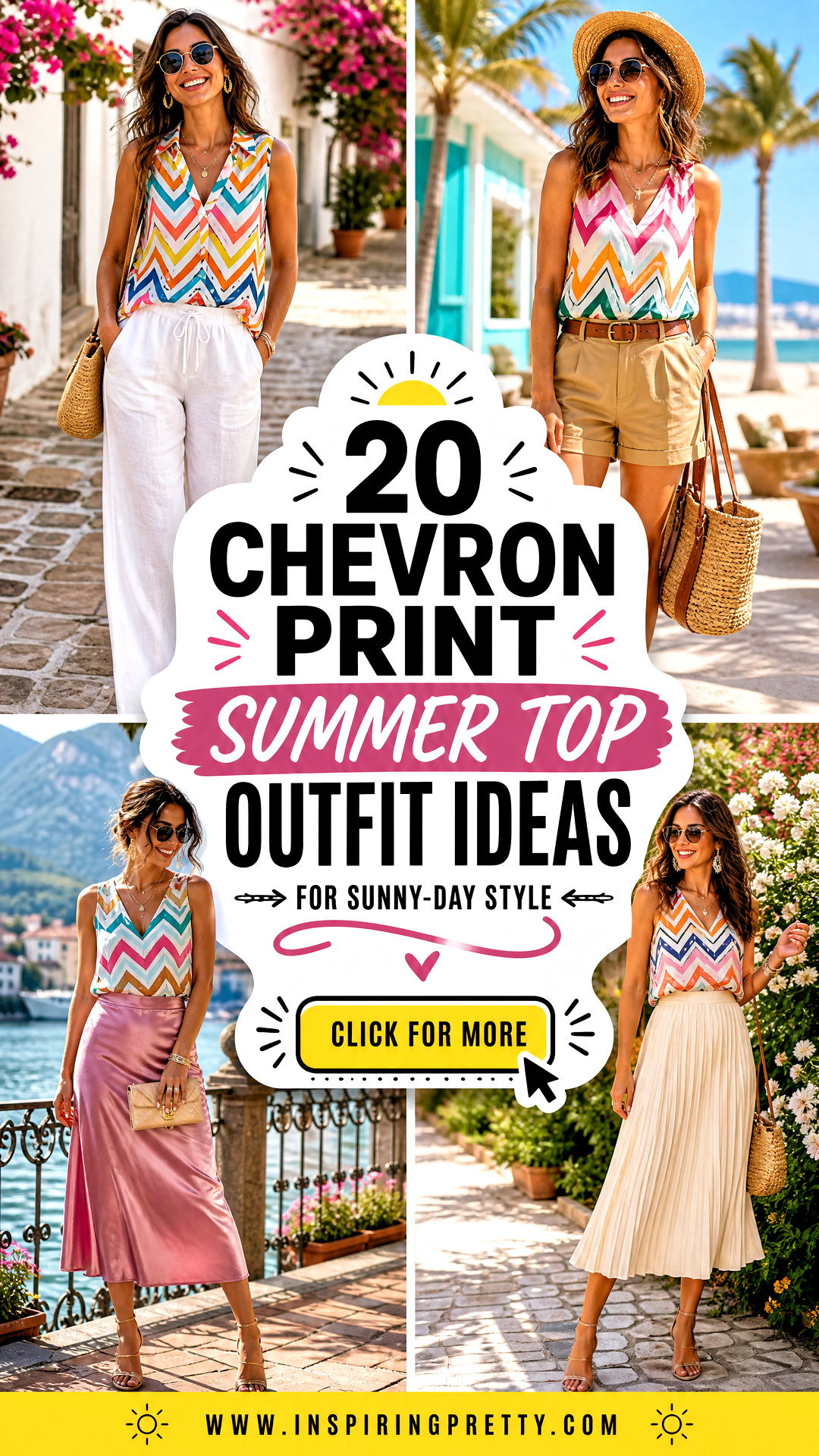 20 Chevron Print Summer Top Outfit Ideas for Sunny-Day Style - 20 Chevron Print Summer Top Outfit Ideas for Sunny-Day Style